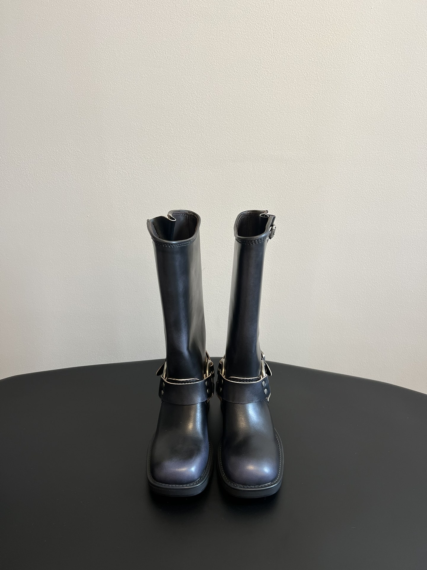 MiuMiu Bon marché
 Bottes Cuir de veau Chamois vache Le TPU Collection automne – hiver