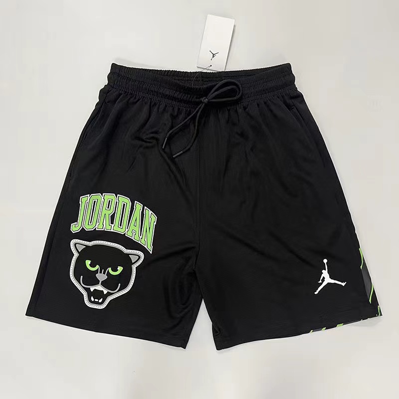 “QY 632 AJShorts: Flying Panthers in Tweed with Quick Dry Fabric, Black Leopard Scratch-Resistant” - 图片 5