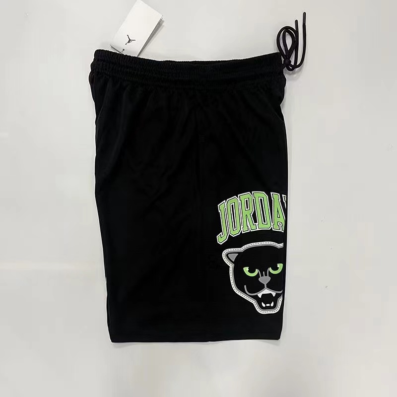 “QY 632 AJShorts: Flying Panthers in Tweed with Quick Dry Fabric, Black Leopard Scratch-Resistant” - 图片 4