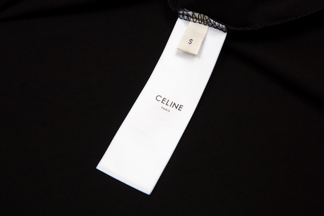 CELINE 思琳 经典logo 发泡字母短袖