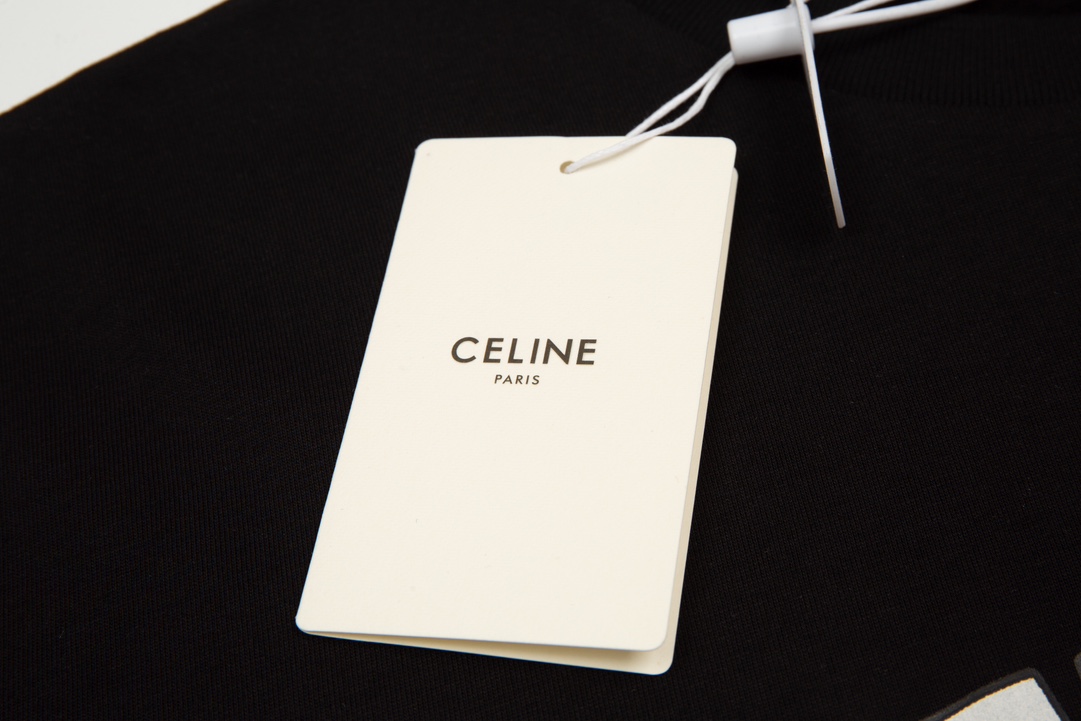 CELINE 思琳 经典logo 发泡字母短袖