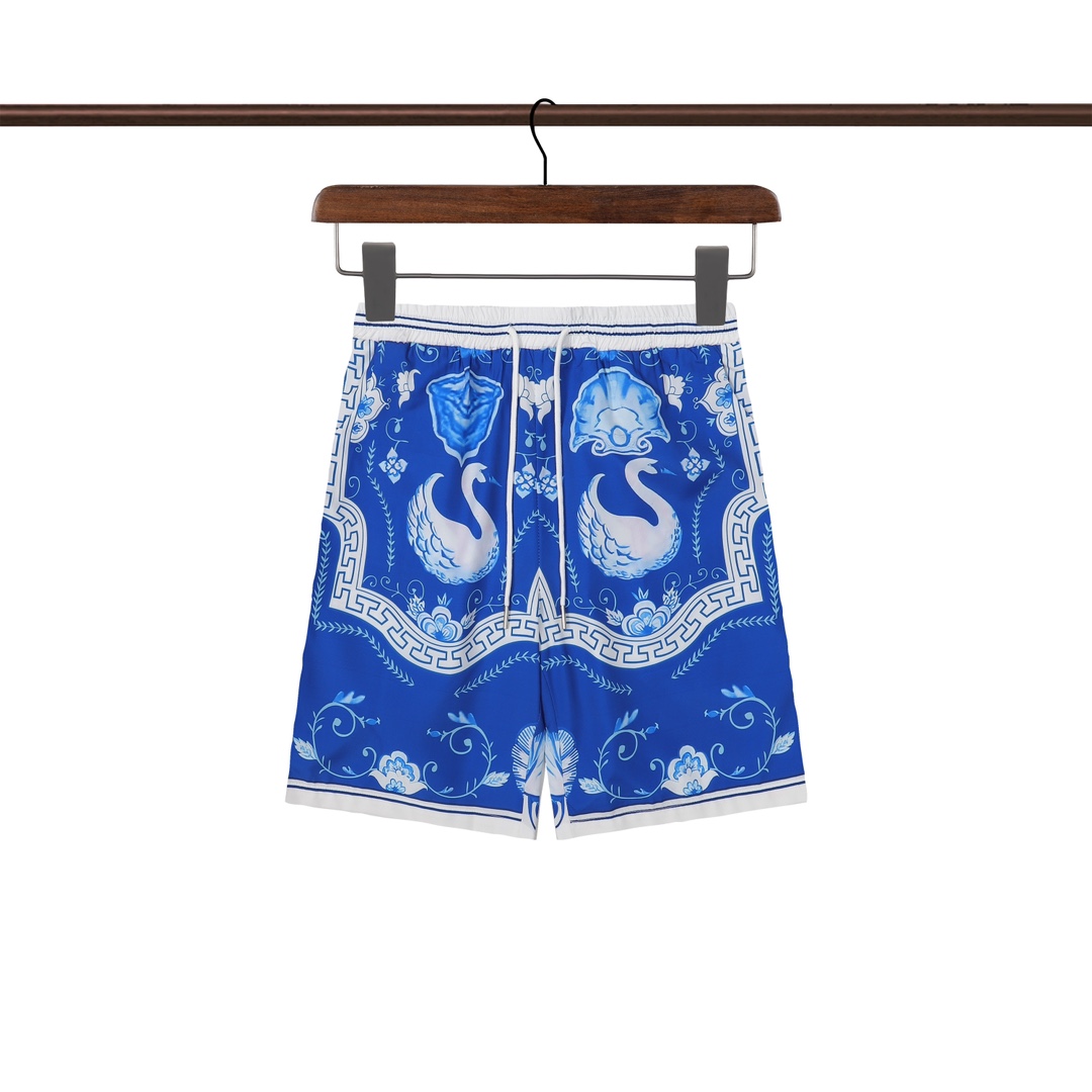 P58+P53 Casablanca 卡萨布兰卡 
蓝色印花短袖衬衫（套装）M L XL 2XL 3XL