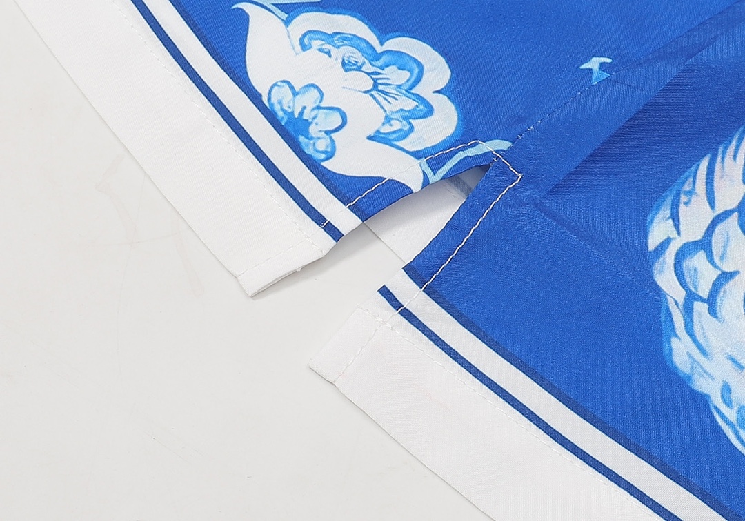 P58+P53 Casablanca 卡萨布兰卡 
蓝色印花短袖衬衫（套装）M L XL 2XL 3XL
