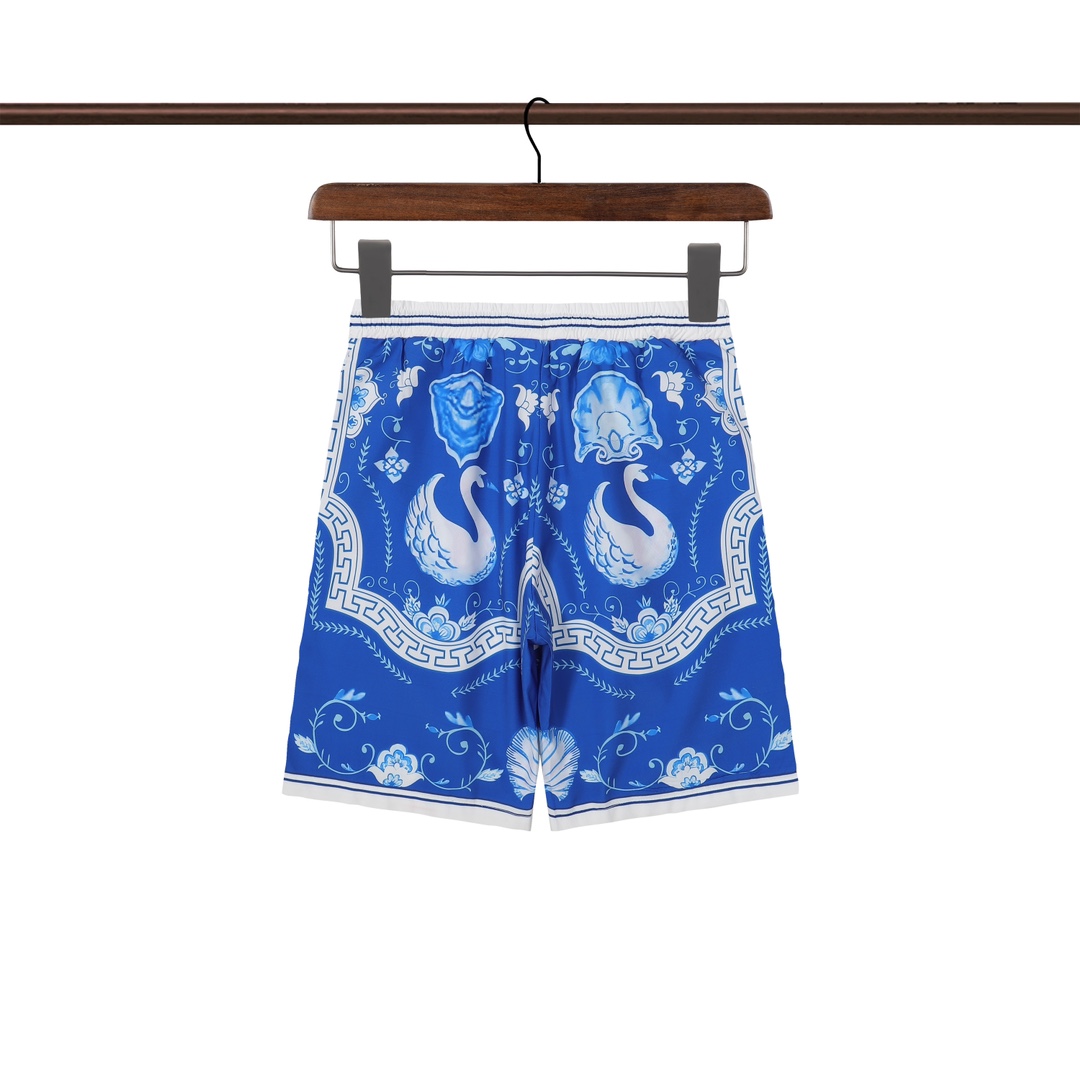 P58+P53 Casablanca 卡萨布兰卡 
蓝色印花短袖衬衫（套装）M L XL 2XL 3XL