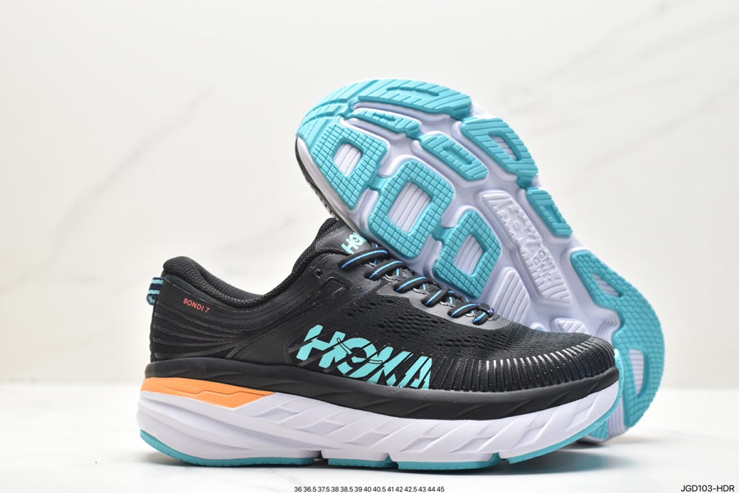 180 HOKA ONE ONE Bondi 7 余文乐同款 机能缓震跑鞋 1110518/BBLC #