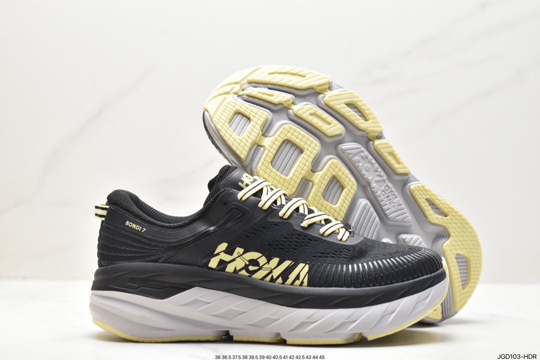 180 HOKA ONE ONE Bondi 7 余文乐同款 机能缓震跑鞋 1110518/BBLC #