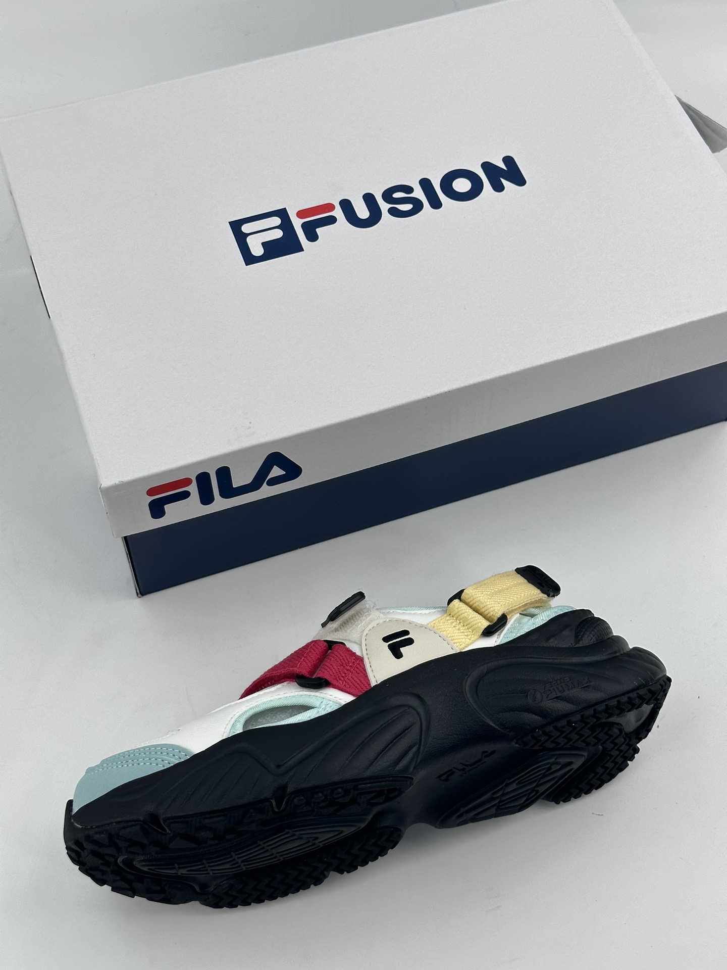 150 FILA FUSION斐乐玛丽珍凉鞋女鞋 2023夏新款凉拖魔术贴海螺沙滩鞋 T12W321401FSHLC