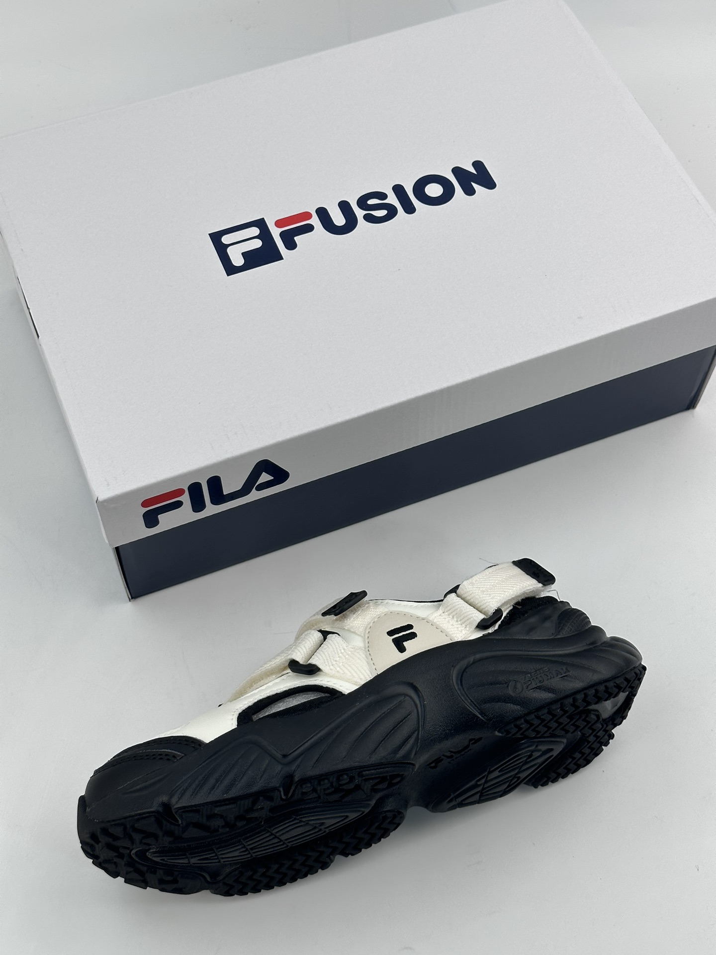 150 FILA FUSION斐乐玛丽珍凉鞋女鞋 2023夏新款凉拖魔术贴海螺沙滩鞋 T12W321401FWBLC