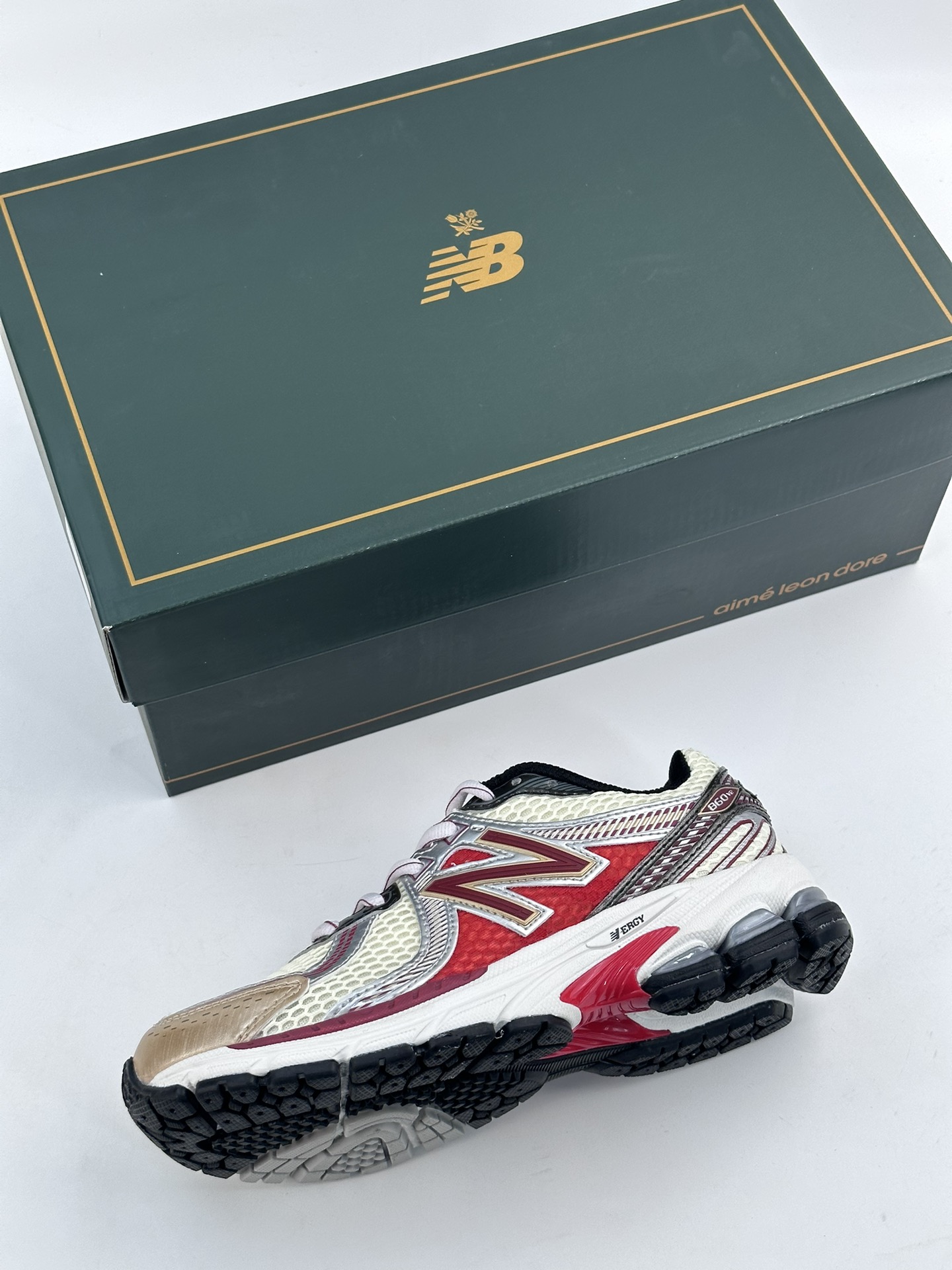 180 AIME LEON DORE x New Balance NB 复古白红 ML860AD2