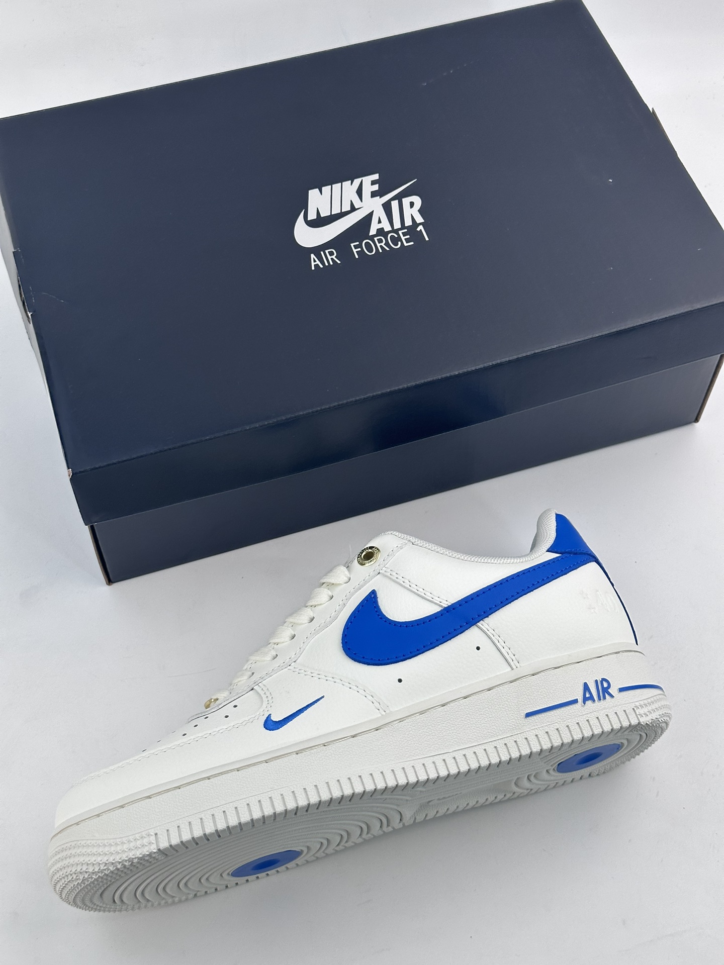 220 Nike Air Force 1 Low 07 40周年米白蓝小钩 DQ7658-103