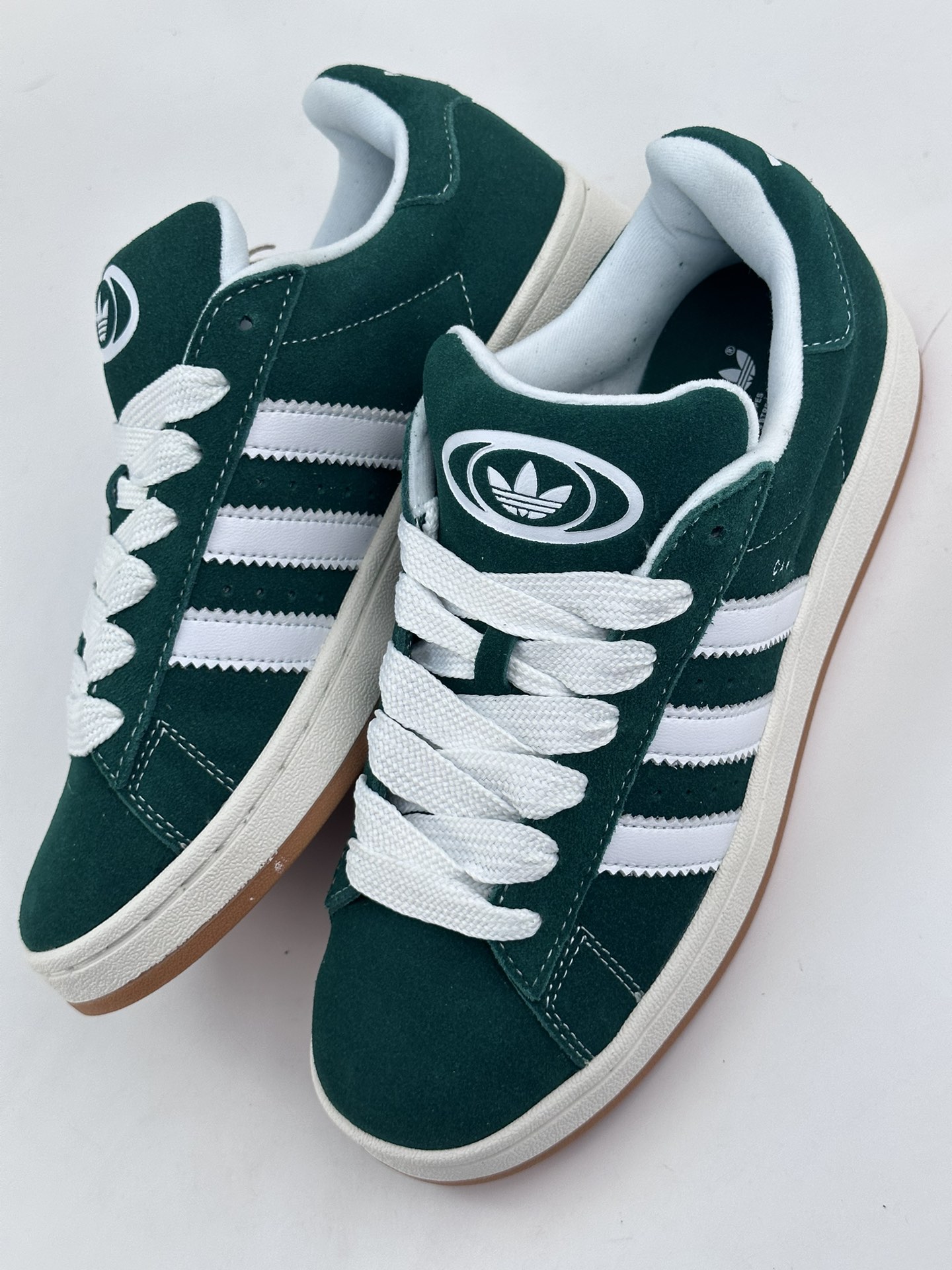 AD Campus 00s suede green and white retro trend casual bread shoes H03472