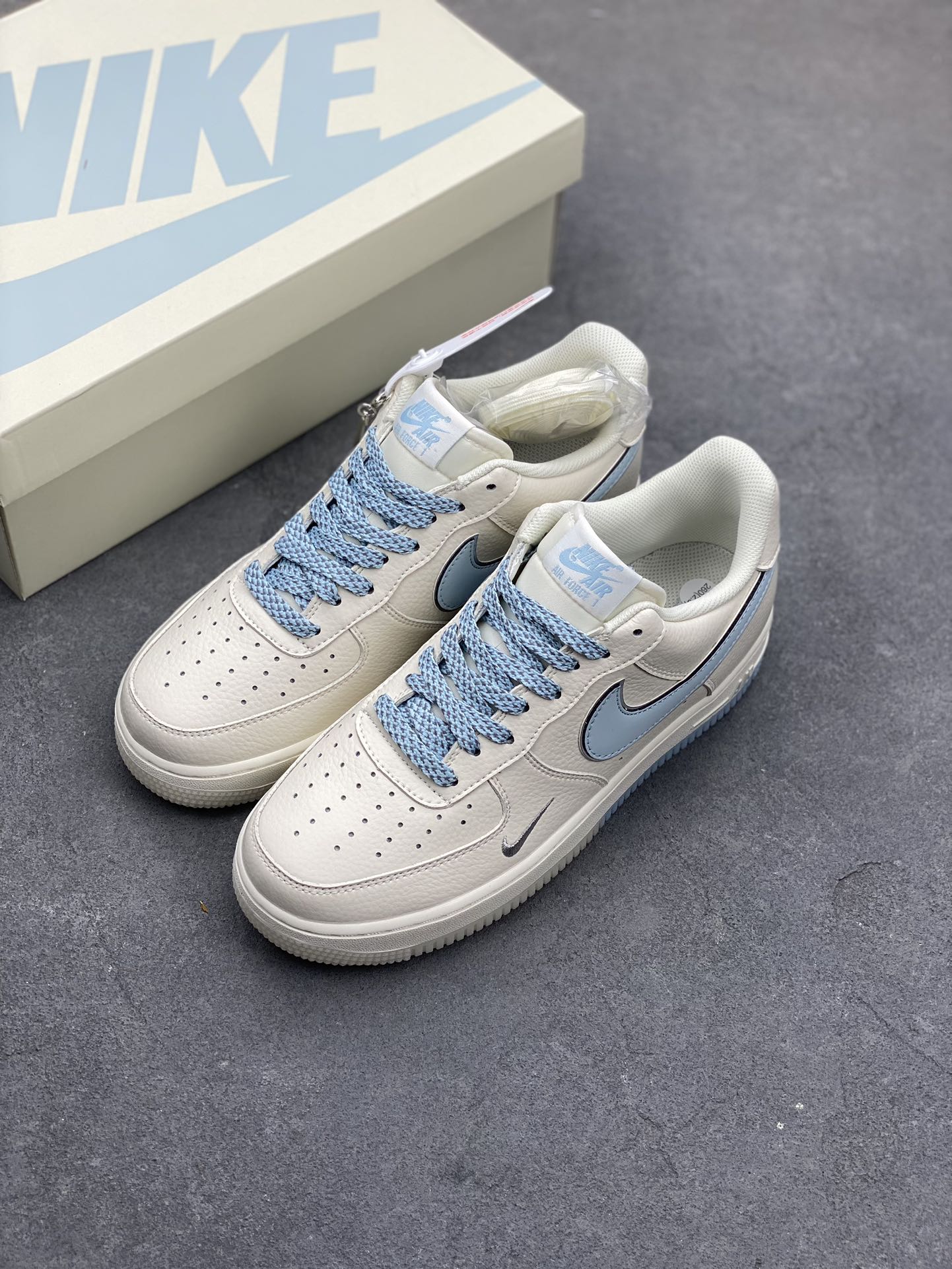 Nike Air Force 1 Low Ice Blue Sneakers - Reflective, Crystal Sole 9 i1688843340 2258 7