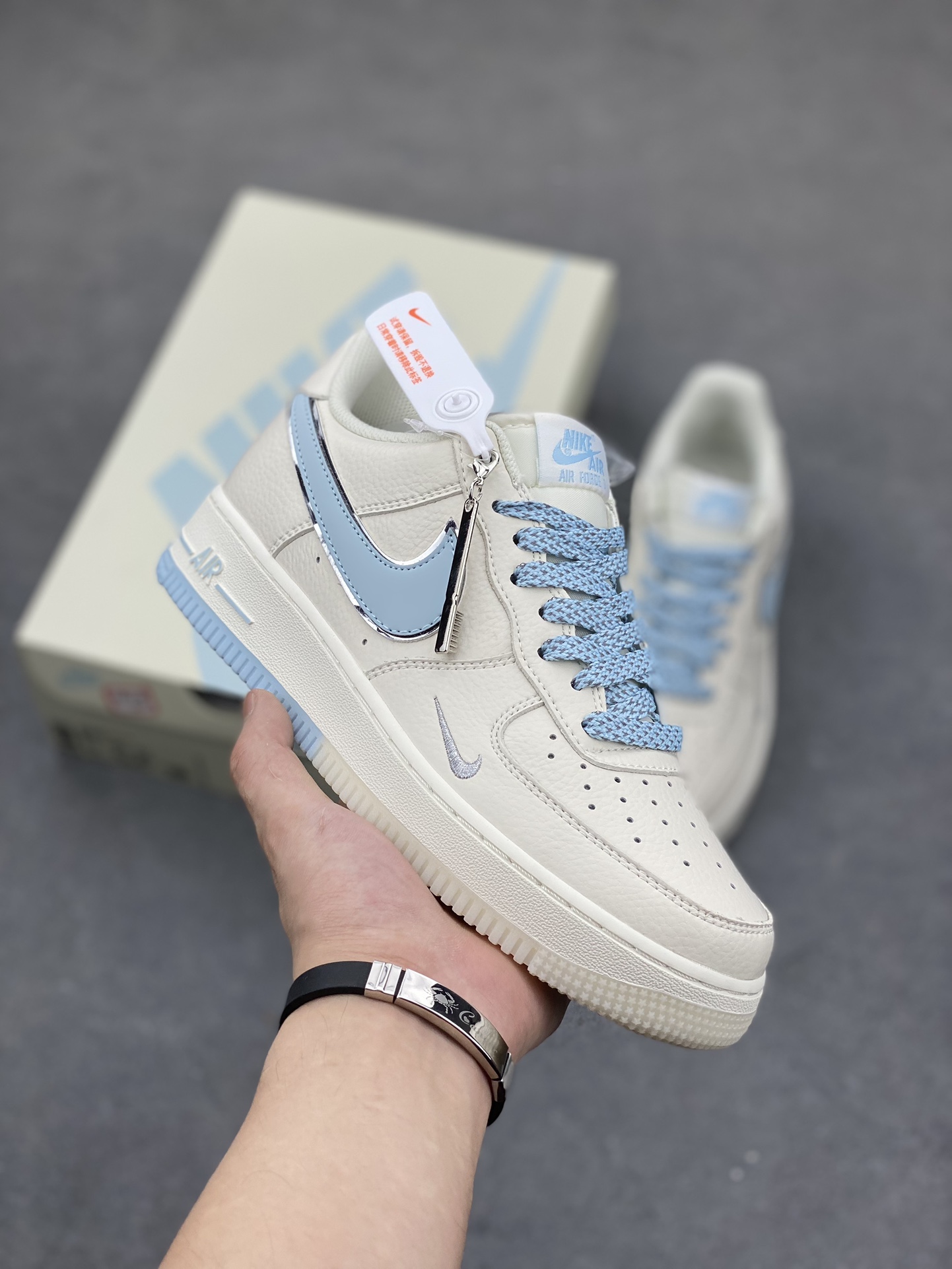 Nike Air Force 1 Low Ice Blue Sneakers - Reflective, Crystal Sole 2 i1688843340 4831 0