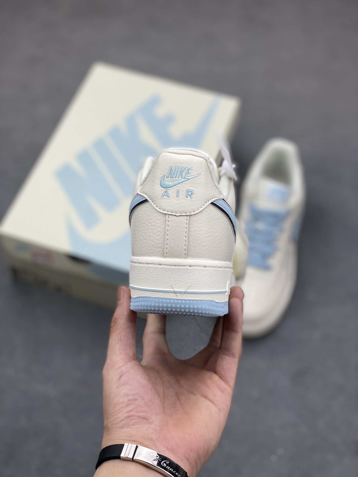 Nike Air Force 1 Low Ice Blue Sneakers - Reflective, Crystal Sole 5 i1688843340 6829 3