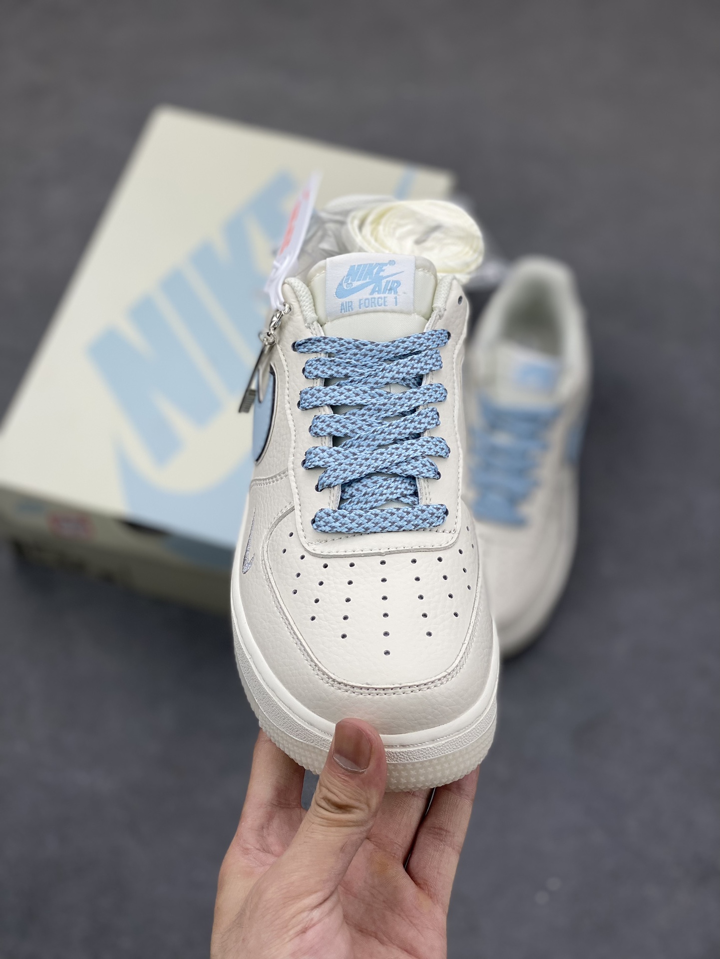 Nike Air Force 1 Low Ice Blue Sneakers - Reflective, Crystal Sole 3 i1688843340 7084 1
