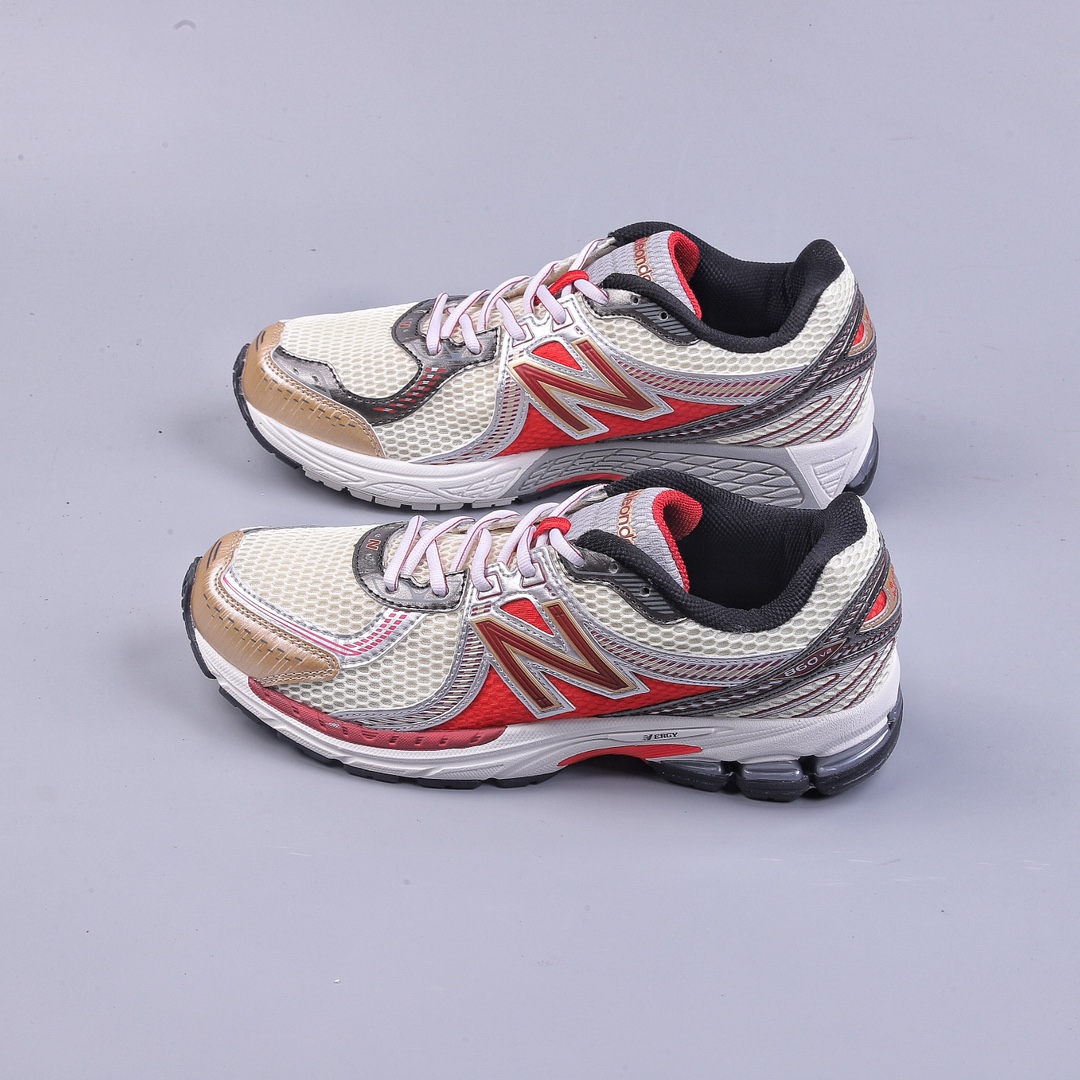 RA New Balance NB retro white and red 860V2 non-slip wear-resistant low-top running shoes ML860AD2