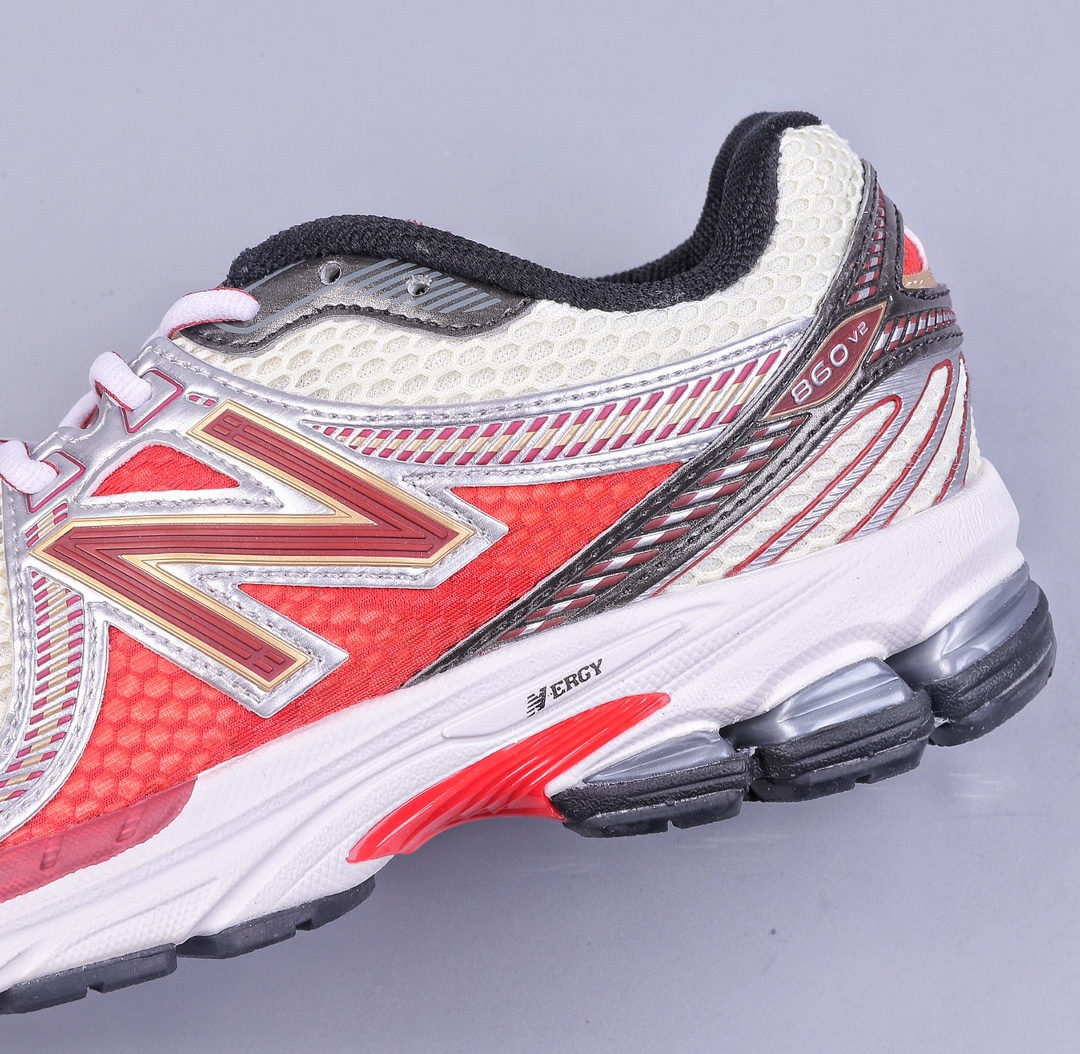 RA New Balance NB retro white and red 860V2 non-slip wear-resistant low-top running shoes ML860AD2