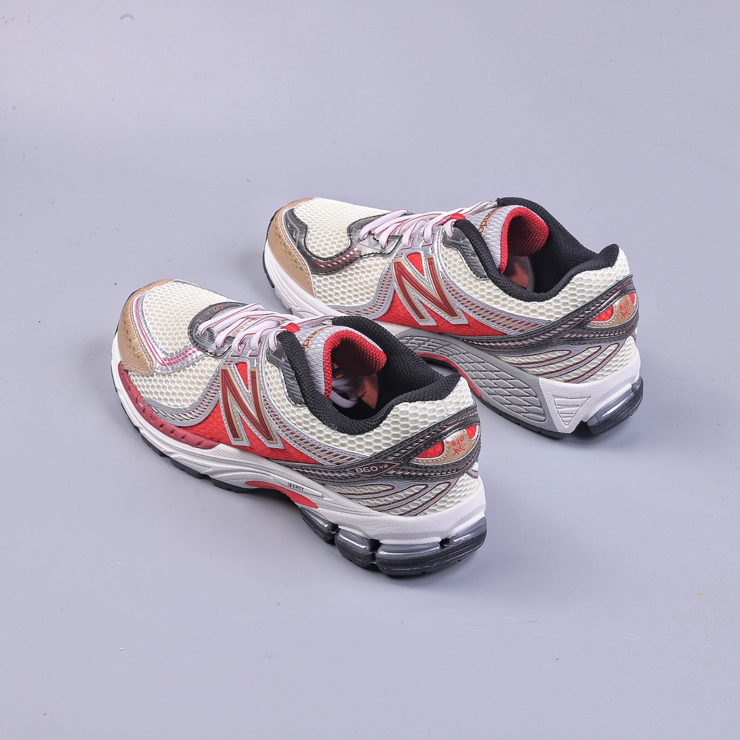 RA New Balance NB retro white and red 860V2 non-slip wear-resistant low-top running shoes ML860AD2