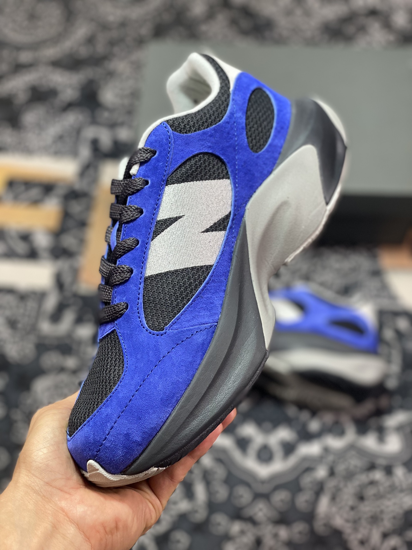 New Balance Warped Runner ”Blue/Black/Grey” dynamic running shoes ”suede royal blue black gray” UWRPOTBK