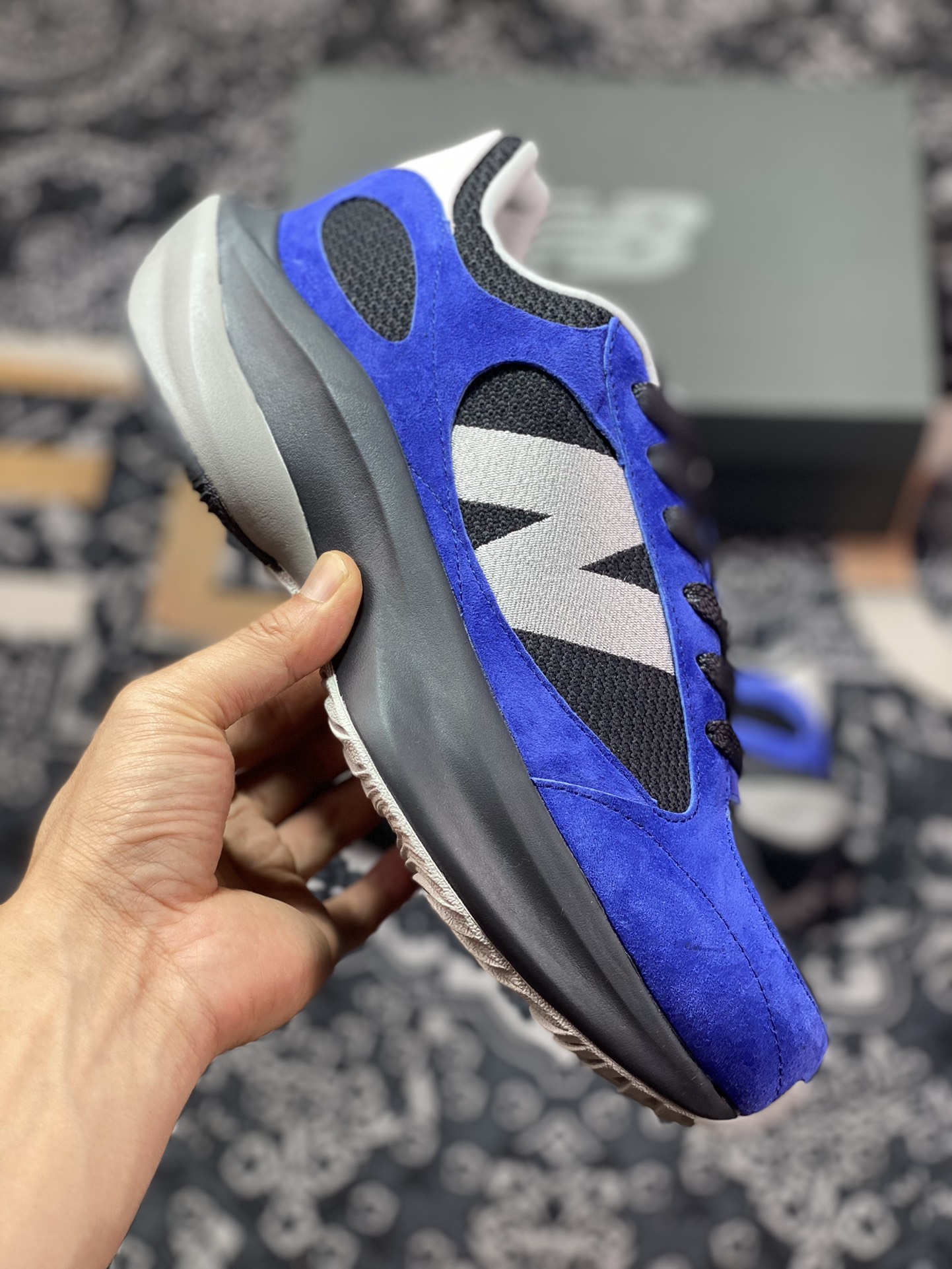 New Balance Warped Runner ”Blue/Black/Grey” dynamic running shoes ”suede royal blue black gray” UWRPOTBK