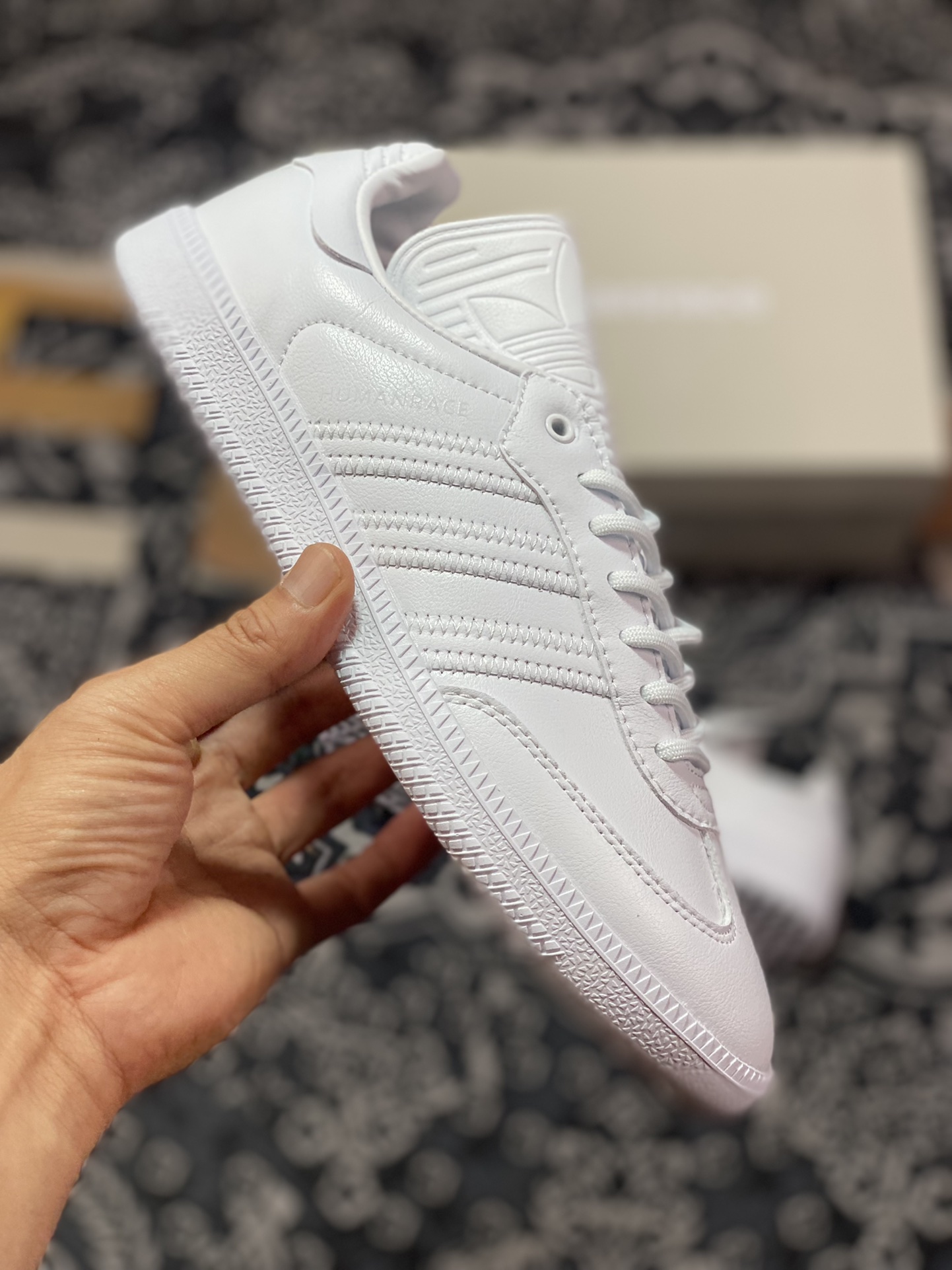 Adidas Originals Samba ”Humanrace” Samba Shoes ”All White Long Tongue” IE7299