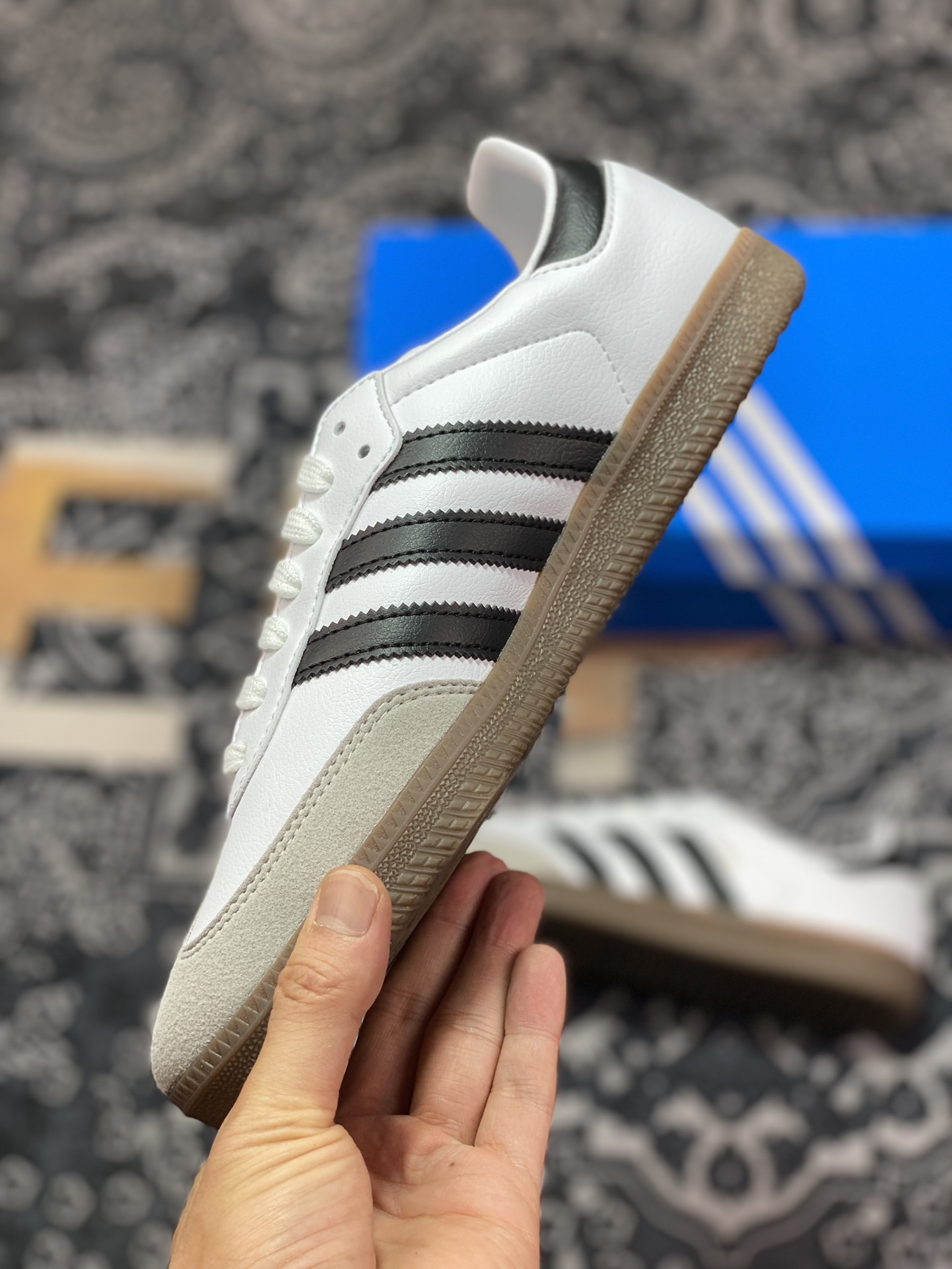 Preferred original grade adidas originals Samba Vegan OG white black gold H01877