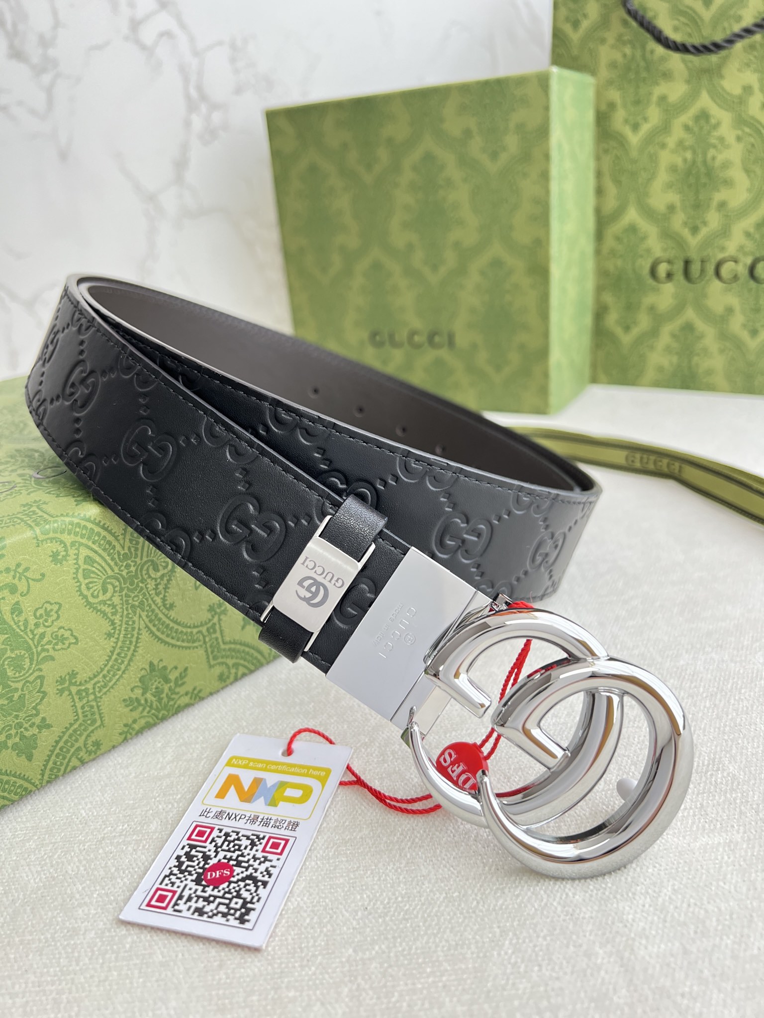 .Gu...cci· · ✈️· 🐂 24k 🌈 ➕ ✈️ NFC 3.8cm Gucci Cintura