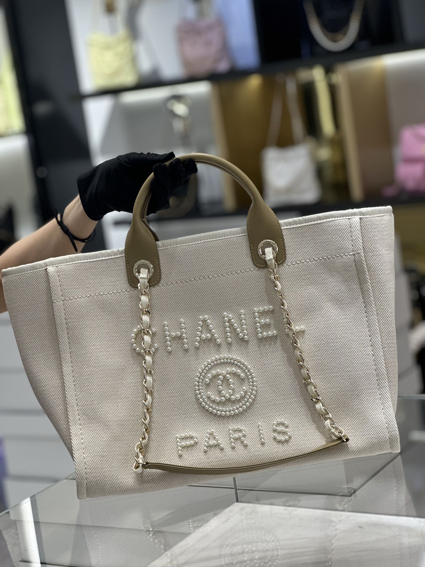 Chanel Bags Handbags Online From China Apricot Color Embroidery Canvas Summer Collection Beach