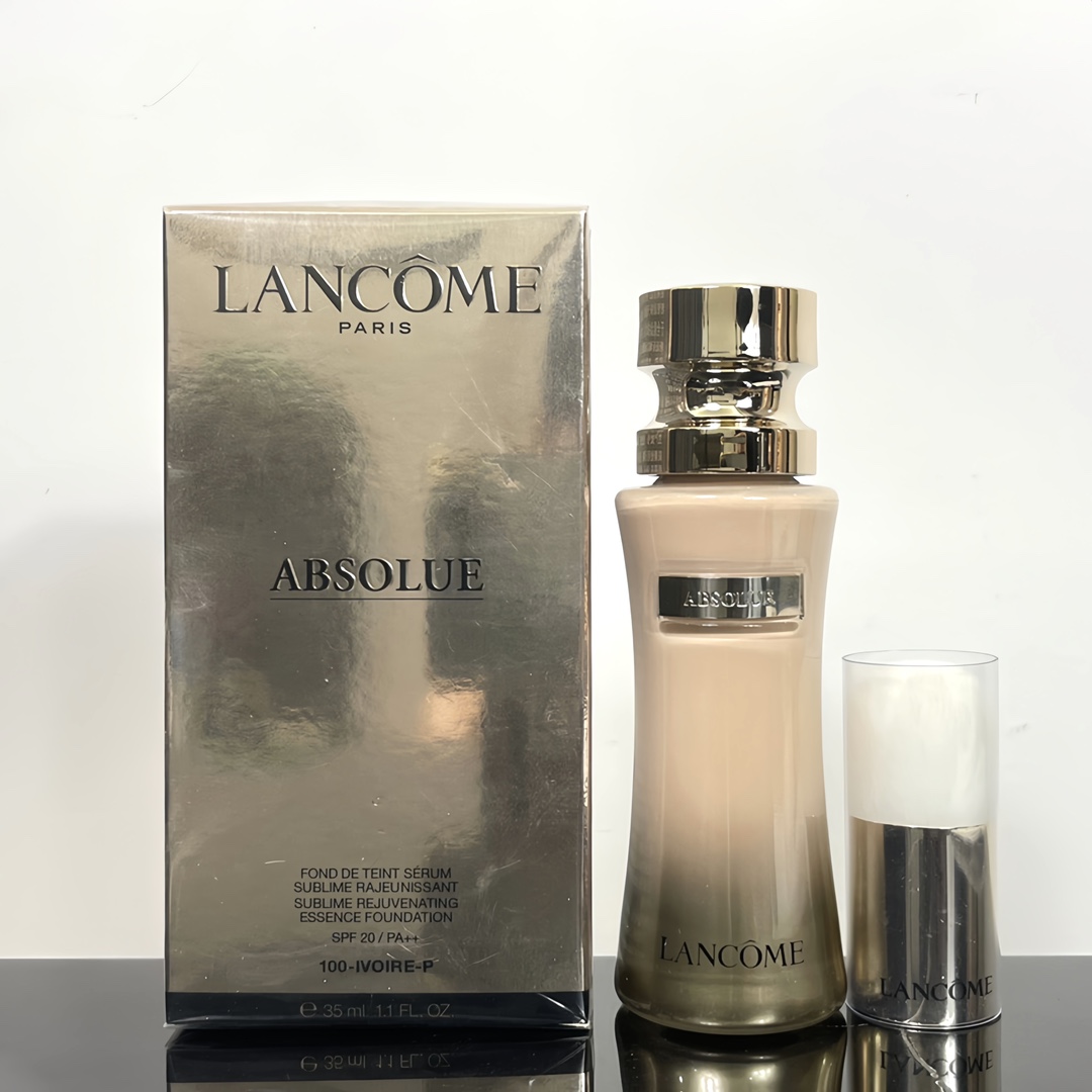 ¡52! ¡Reabastecido! Nueva versión de la base líquida de Lancôme 'Absolue' 35ml, 2 colores: 100# y 110# ✔ Con las tres e…