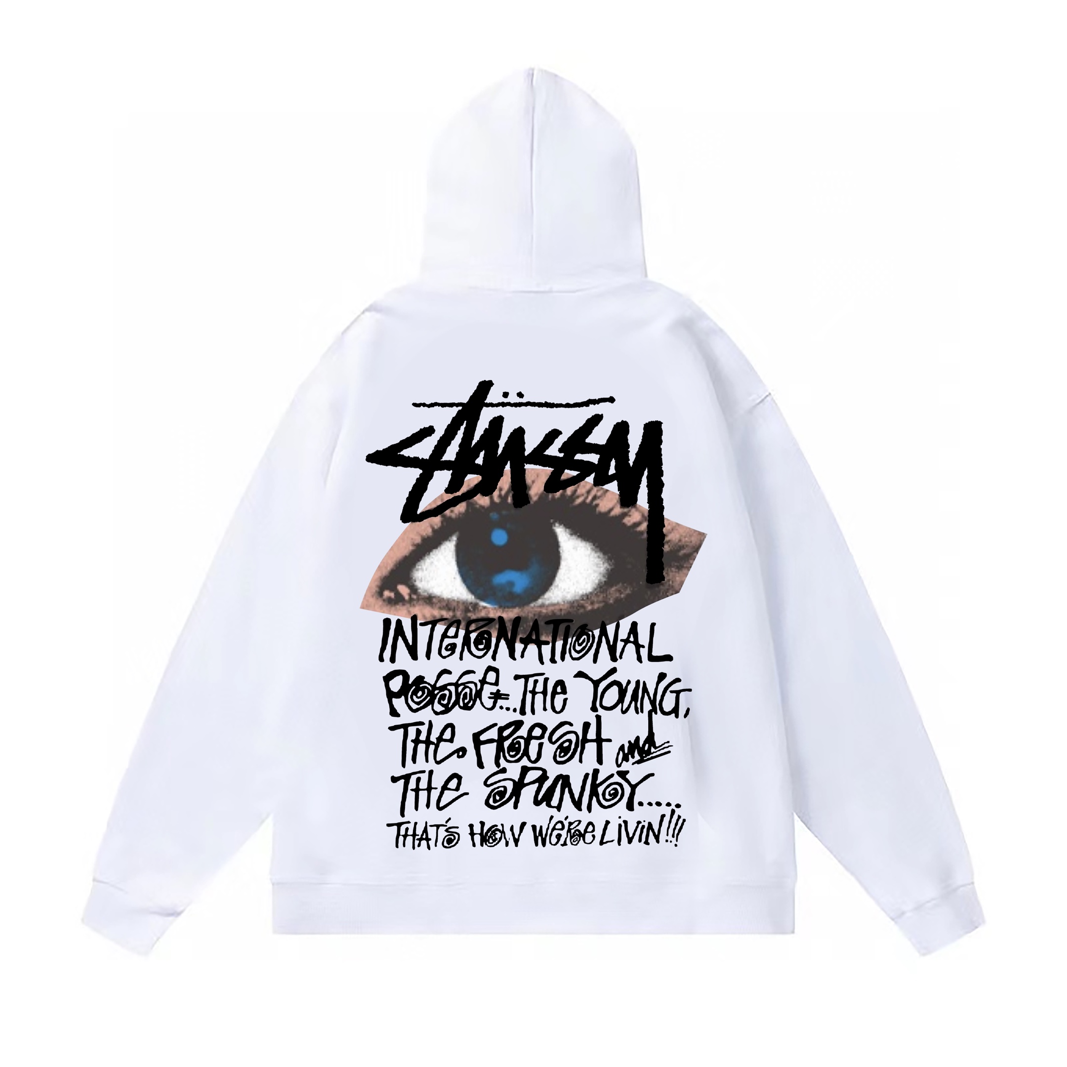 Stussy SS23 Fur Hoodie with Large Shoulder Layout in Various Colors and Sizes - 图片 2