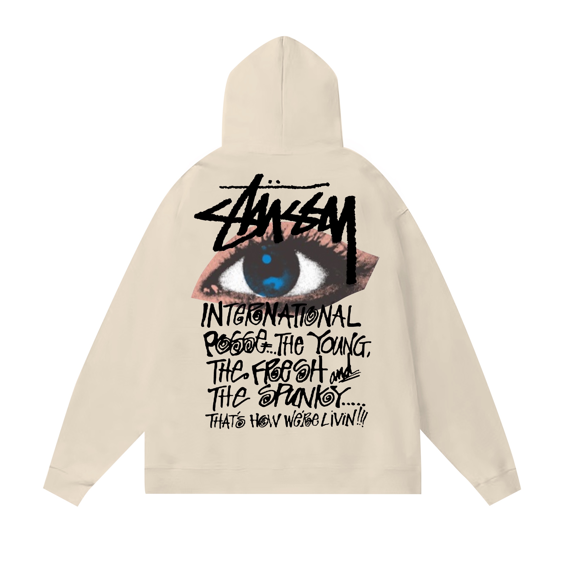 Stussy SS23 Fur Hoodie with Large Shoulder Layout in Various Colors and Sizes - 图片 4