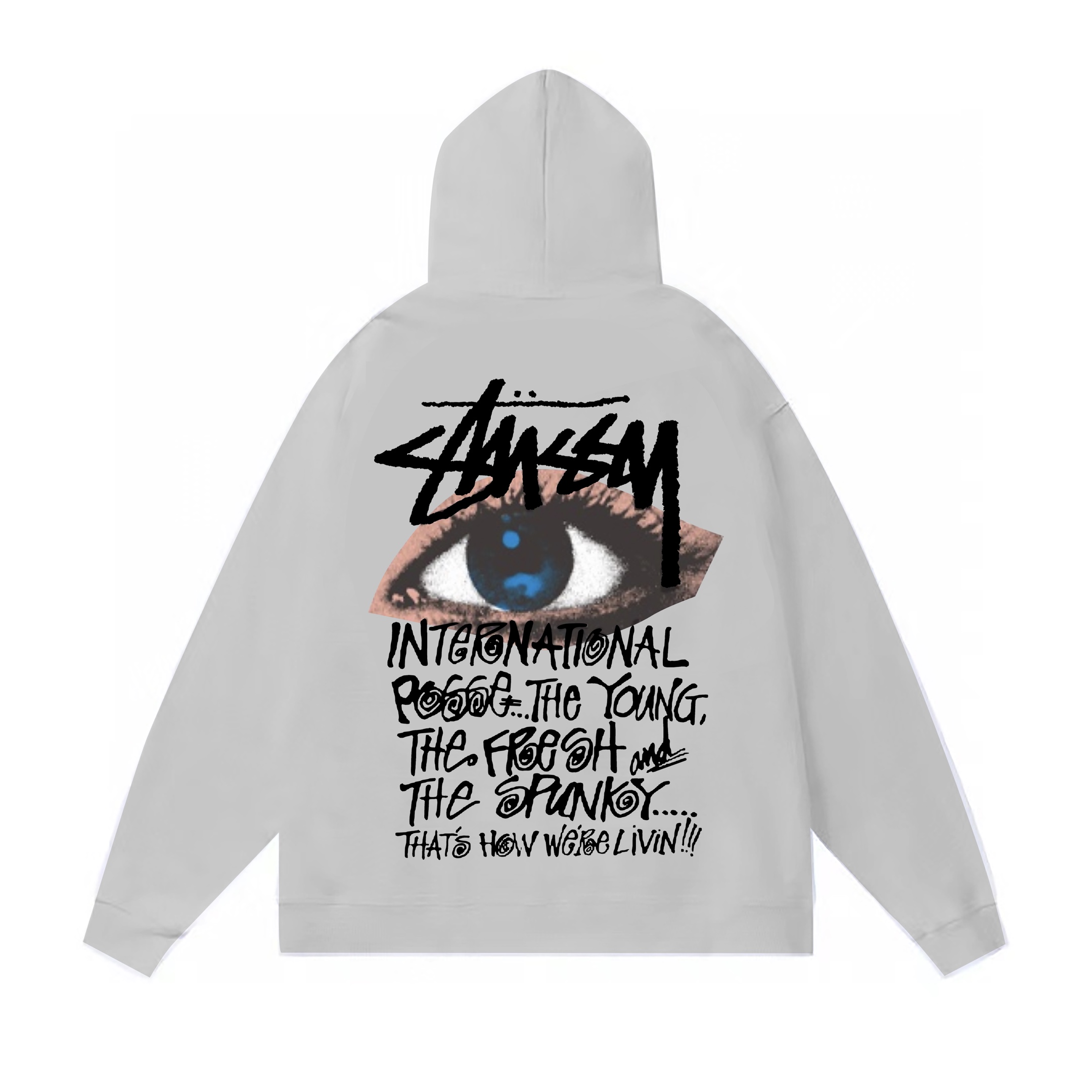 Stussy SS23 Fur Hoodie with Large Shoulder Layout in Various Colors and Sizes - 图片 6