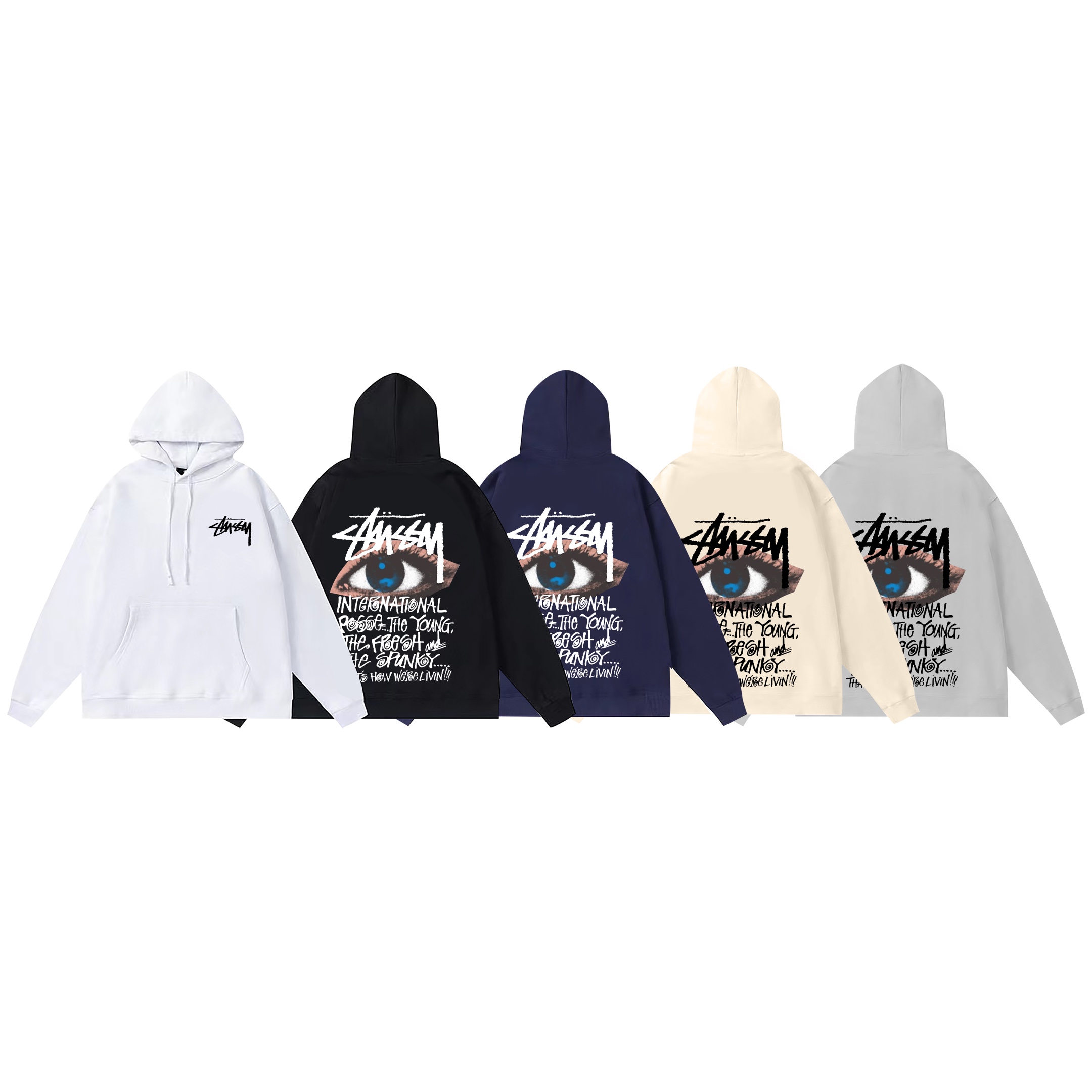 Stussy SS23 Fur Hoodie with Large Shoulder Layout in Various Colors and Sizes