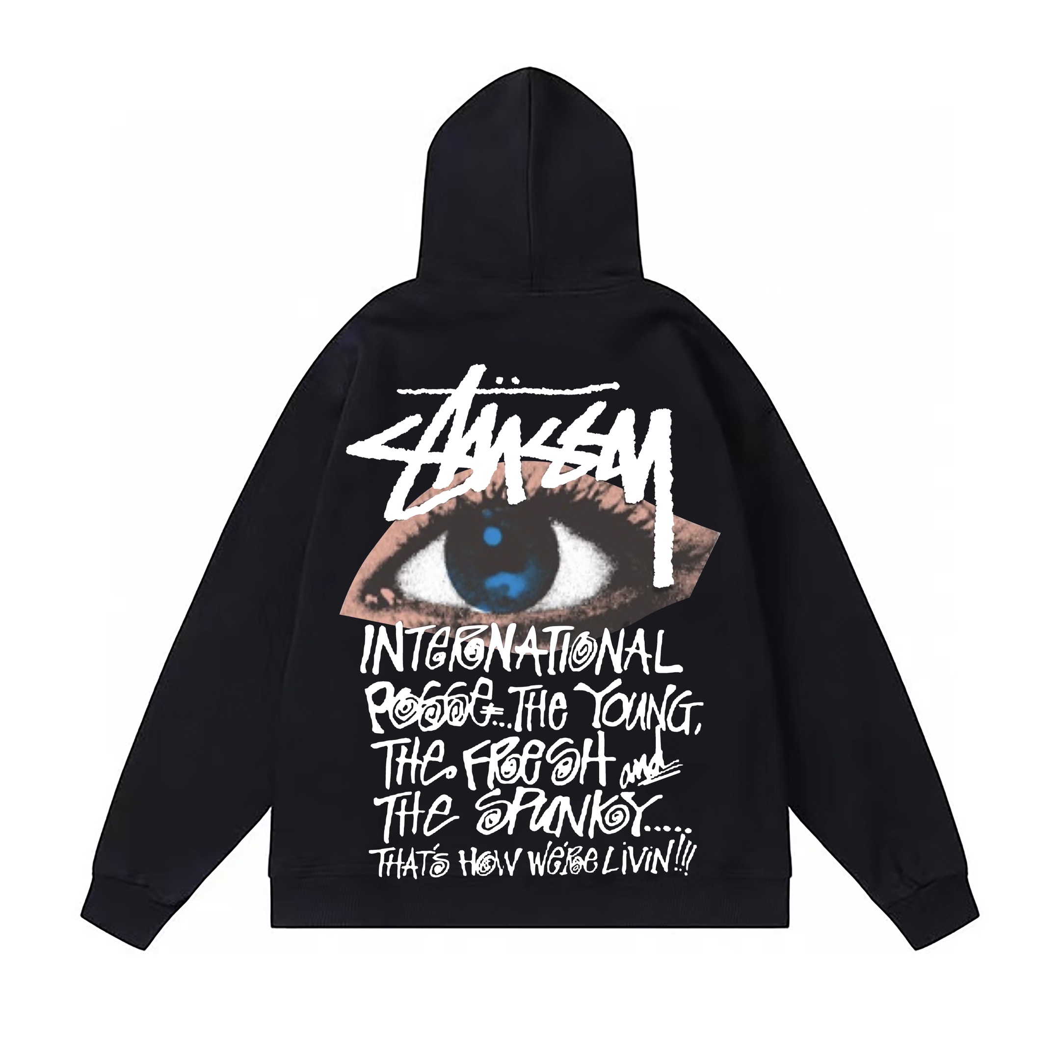 Stussy SS23 Fur Hoodie with Large Shoulder Layout in Various Colors and Sizes - 图片 3