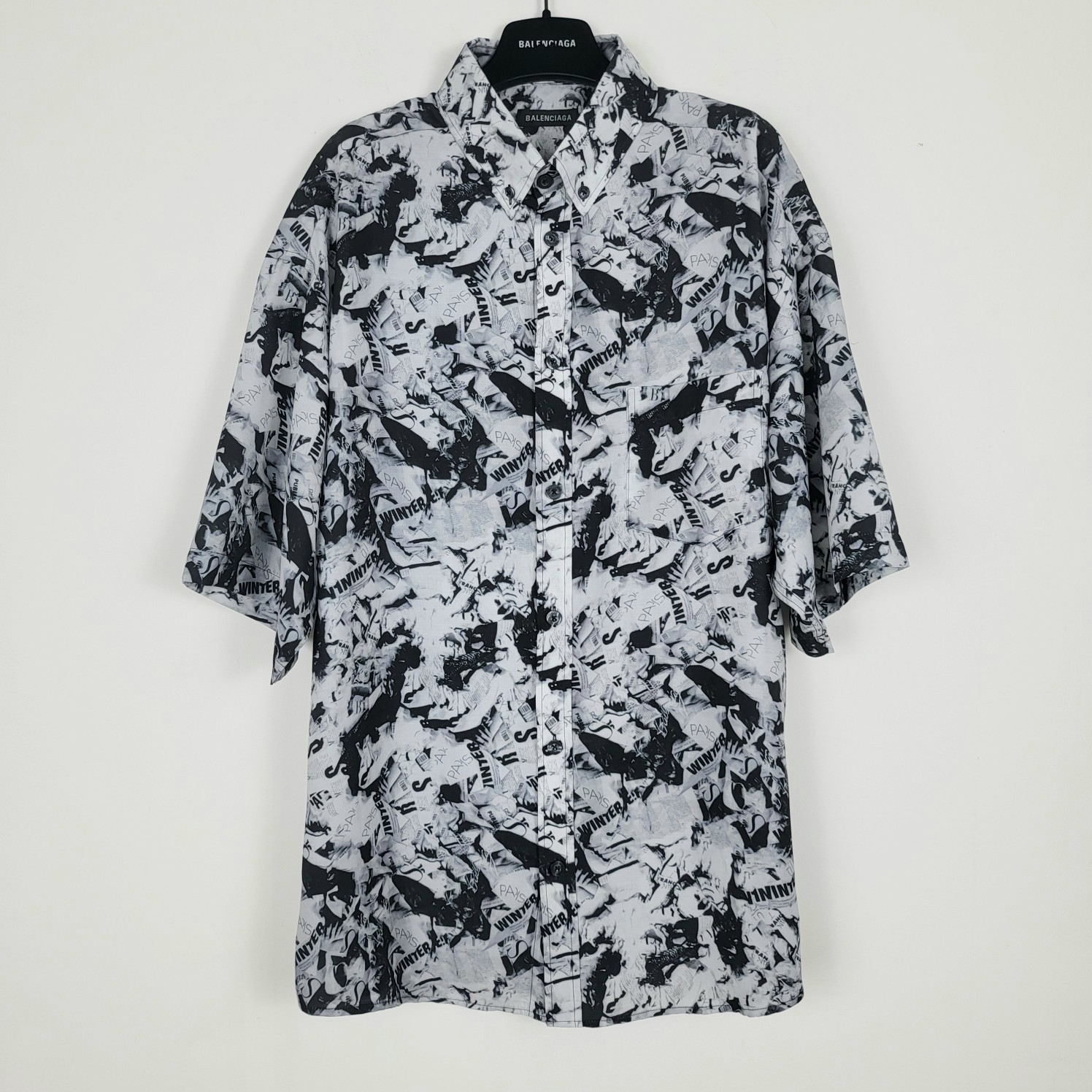 발렌시아가 프린트 반팔 셔츠 807 Balenciaga T Shirt