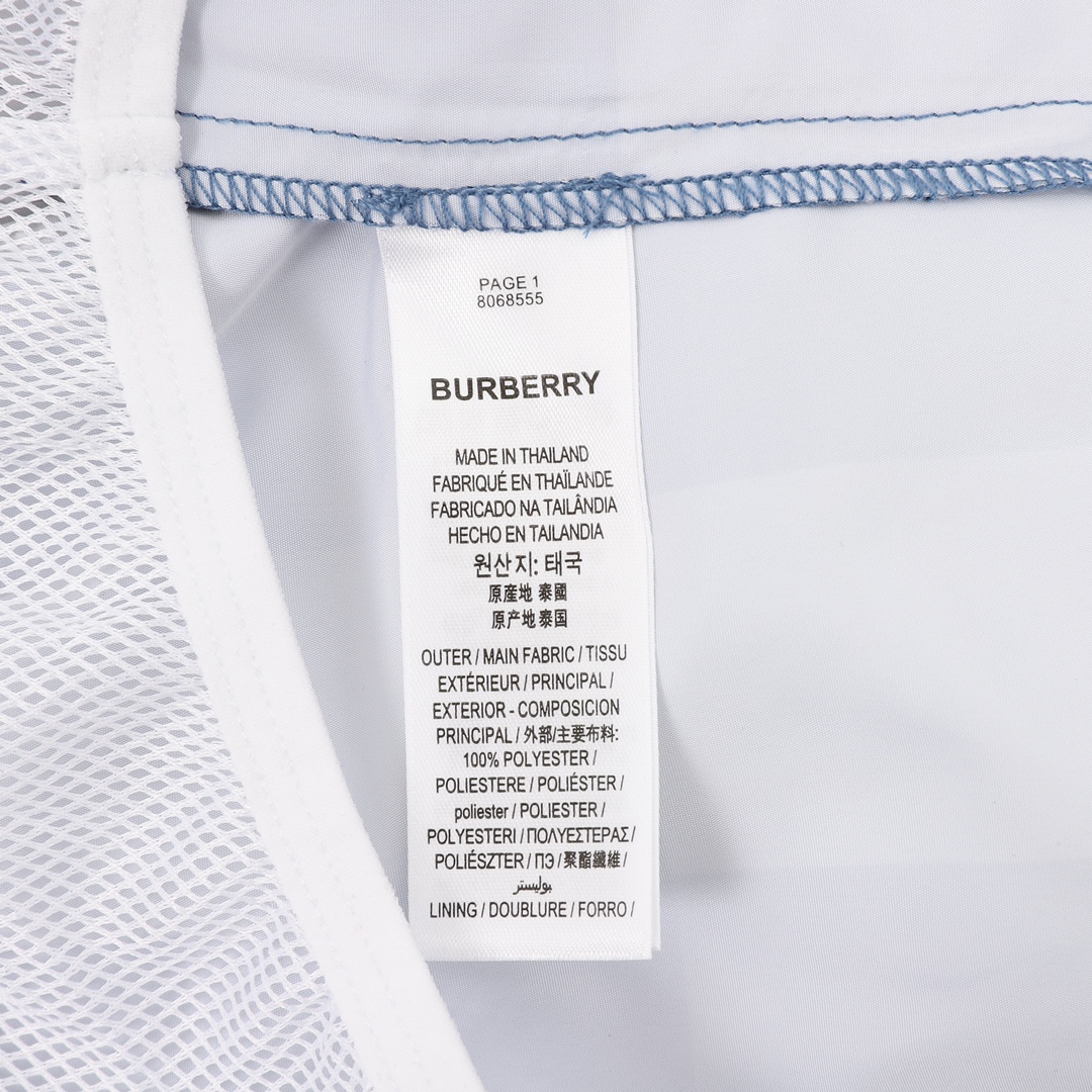 Burberry/巴宝莉 条纹格子沙滩短裤夏季渠道限定沙滩短裤