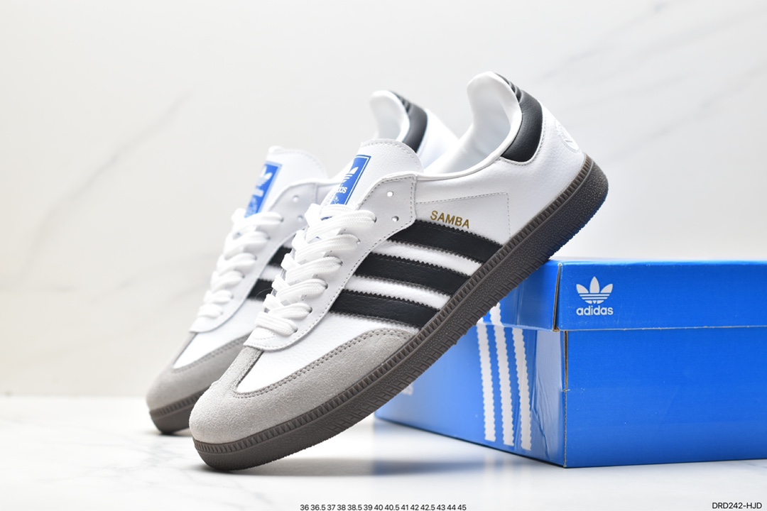 Adidas Originals Samba Vegan OG ”SPD” Samba Dance Shoes ”Silver Mist Princess Lace Caramel Sole” CQ2218