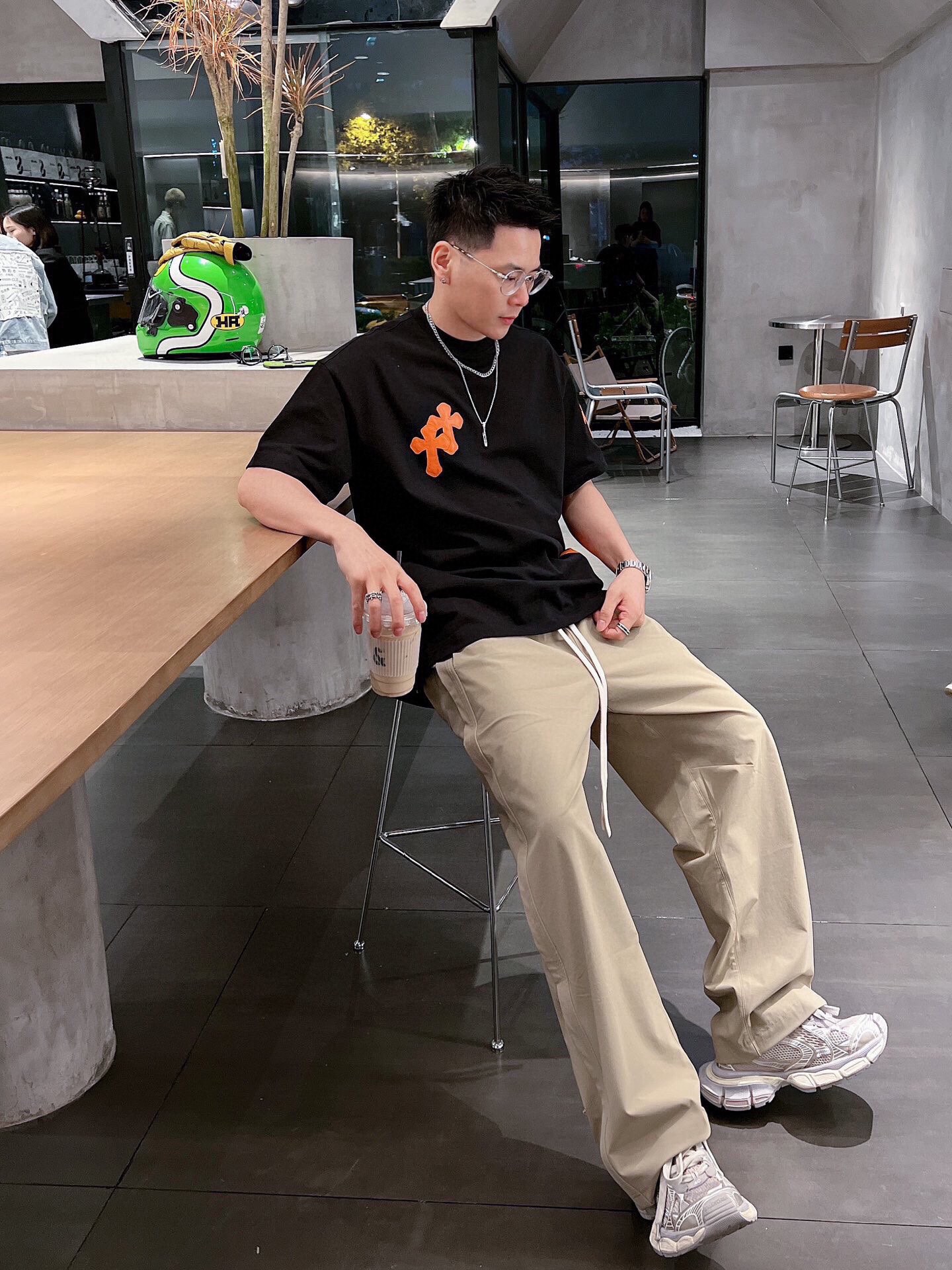 CH克罗心激光烧花贴皮十字情侣短袖T恤 8