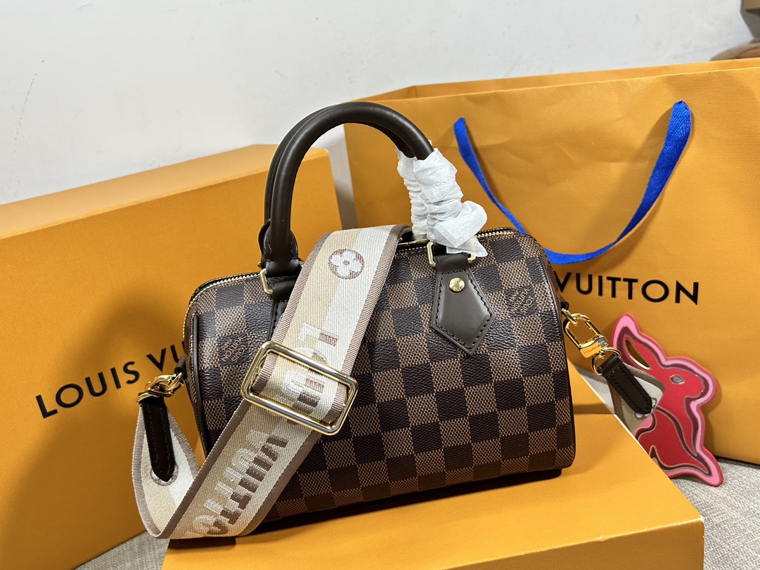 Louis Vuitton LV Speedy Handbags Travel Bags Monogram Canvas Cowhide Fabric N40489