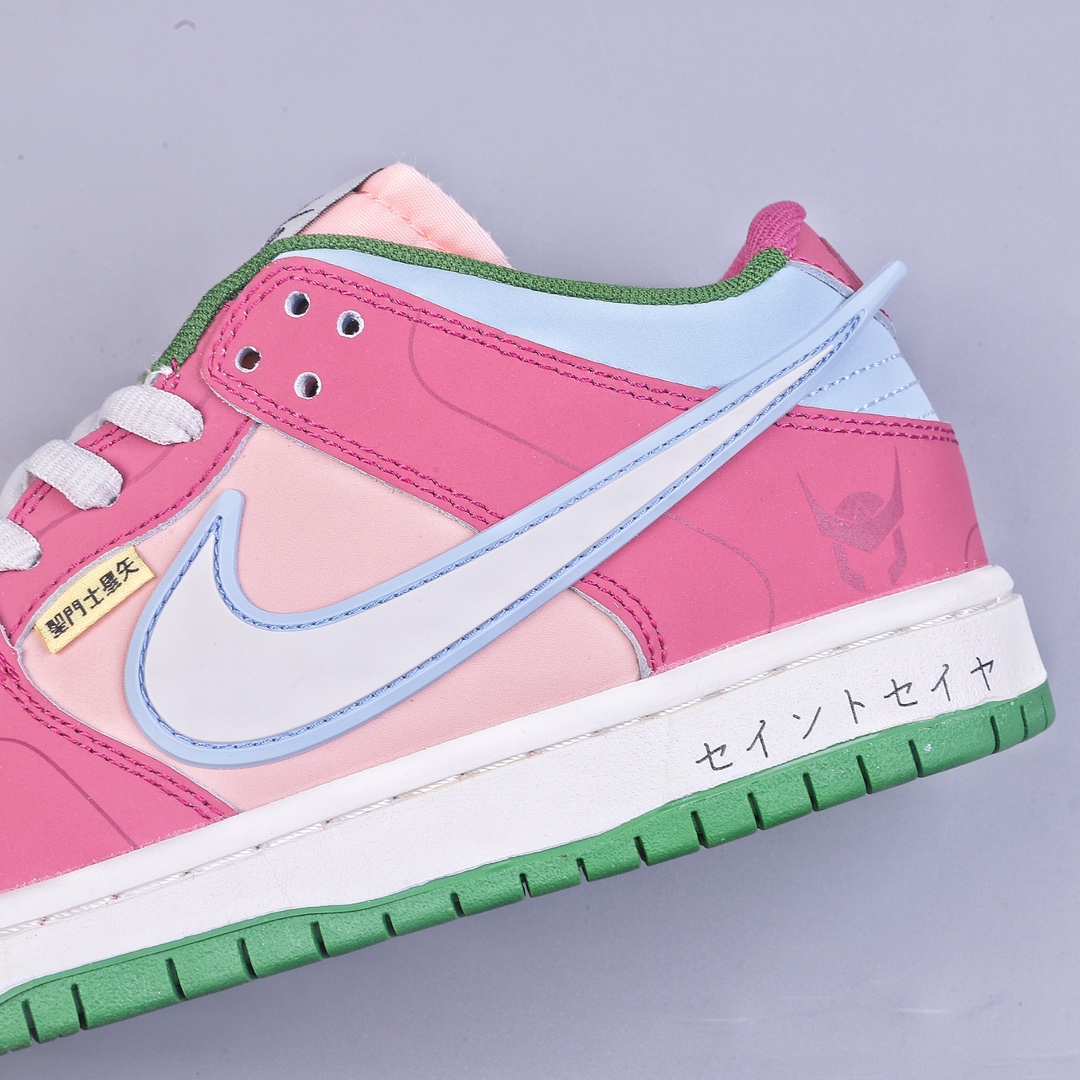 Nike SB Dunk Low”Saint”扣篮系列低帮休闲运动滑板板鞋“白紫绿 瞬圣斗士” BQ6818-008