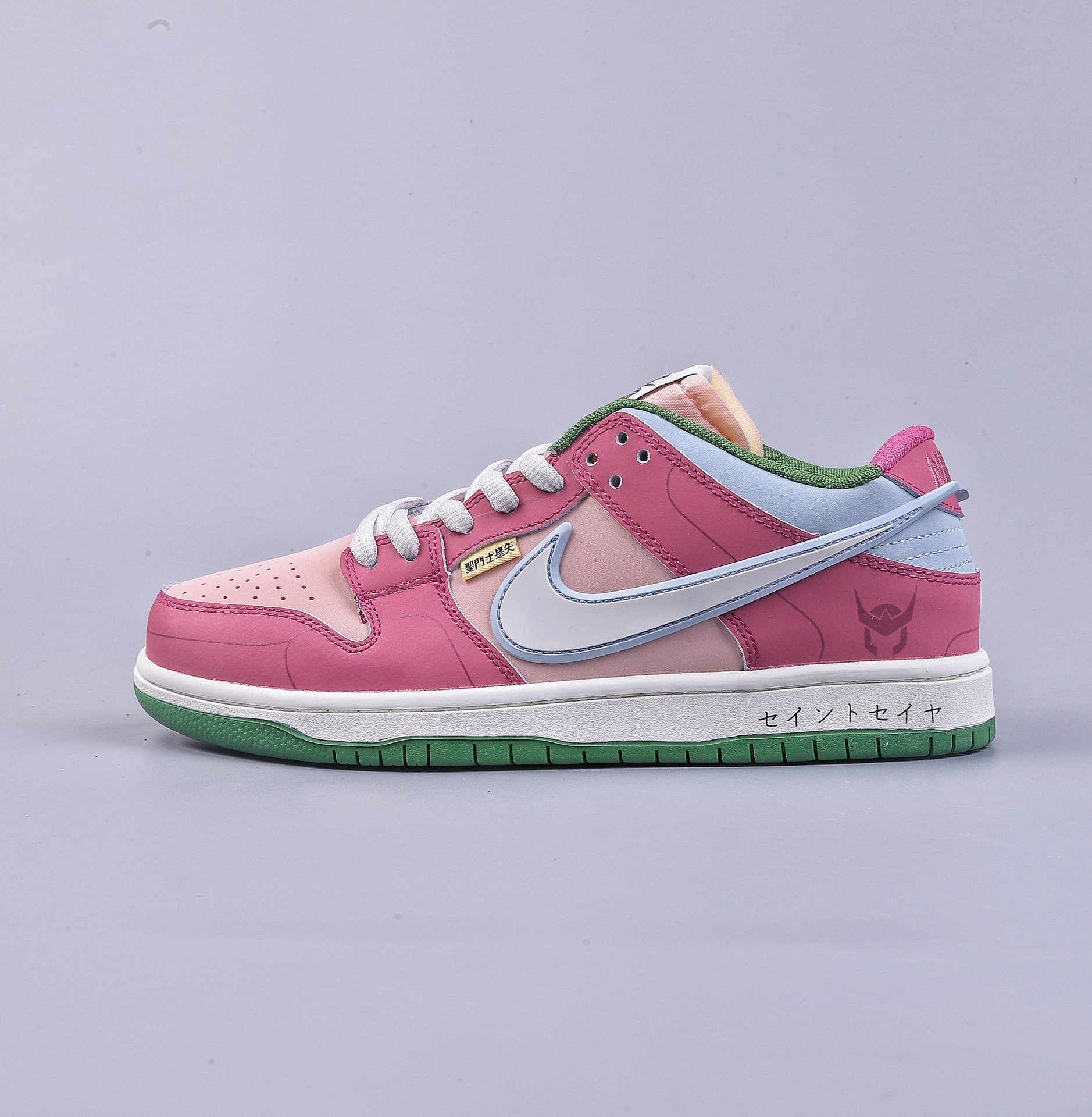 Nike SB Dunk Low”Saint”扣篮系列低帮休闲运动滑板板鞋“白紫绿 瞬圣斗士” BQ6818-008