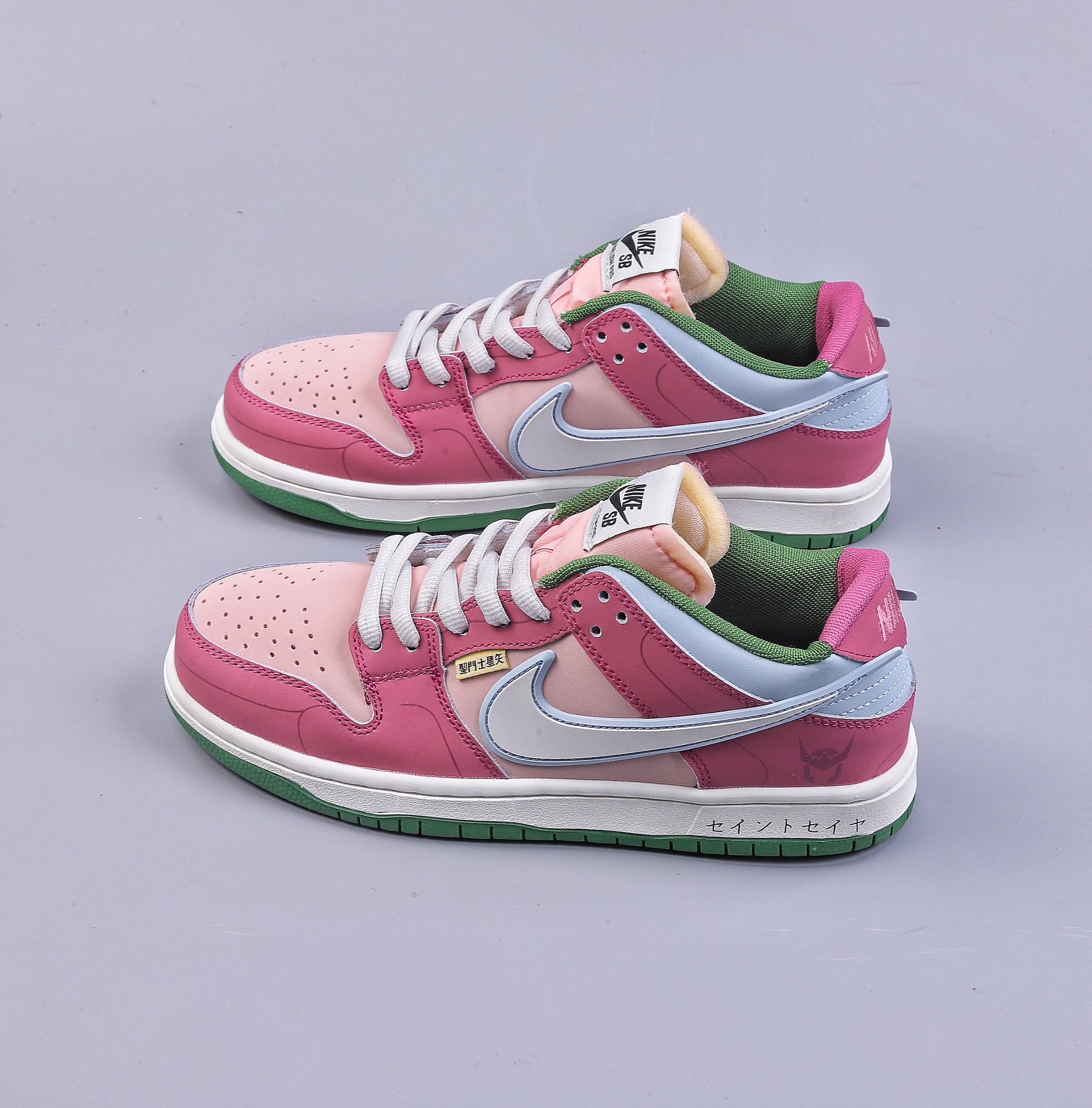 Nike SB Dunk Low”Saint”扣篮系列低帮休闲运动滑板板鞋“白紫绿 瞬圣斗士” BQ6818-008