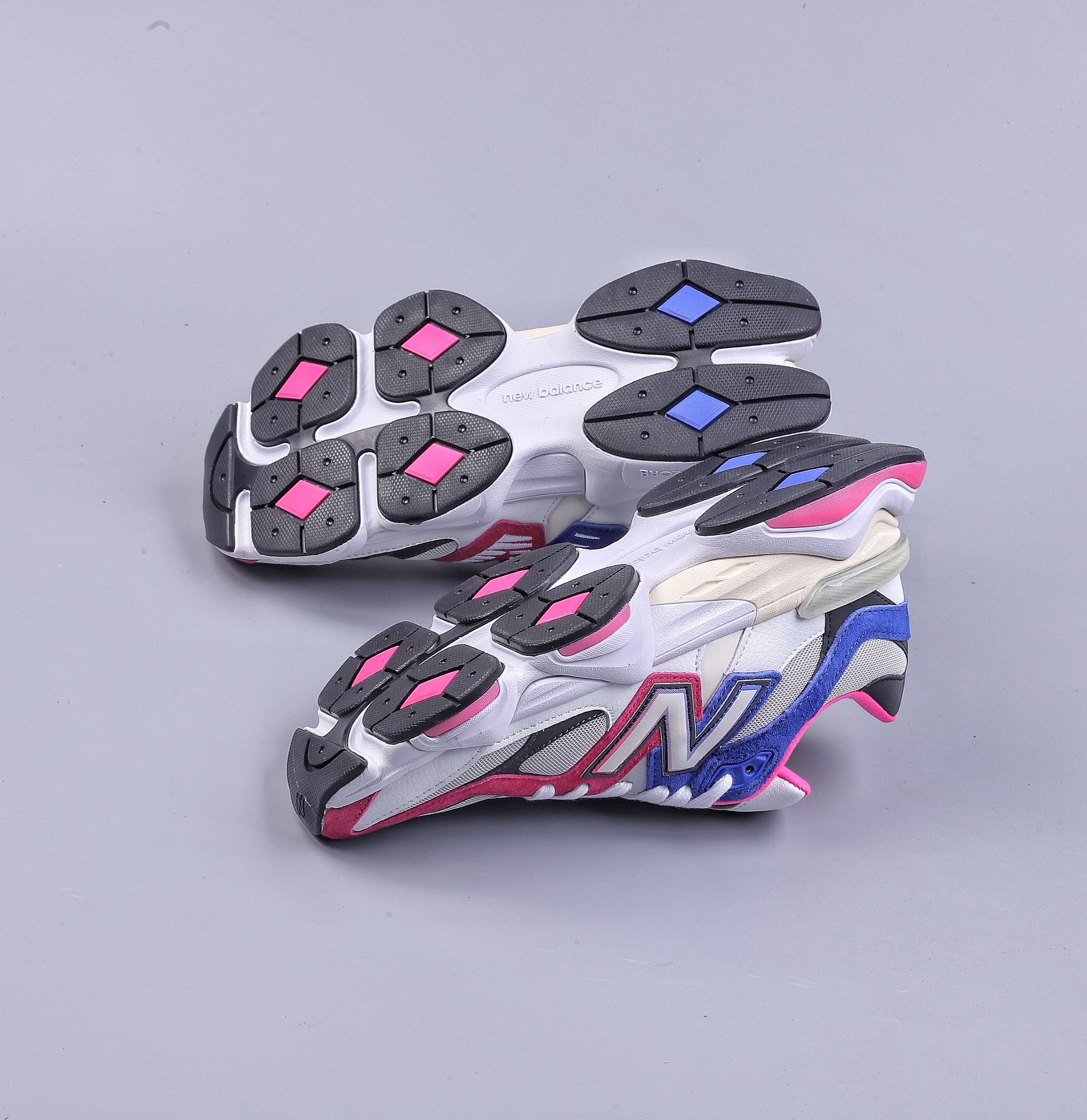 Joe Freshgoods x New Balance version NB9060 white, blue and pink retro casual sports running shoes U9060NB9