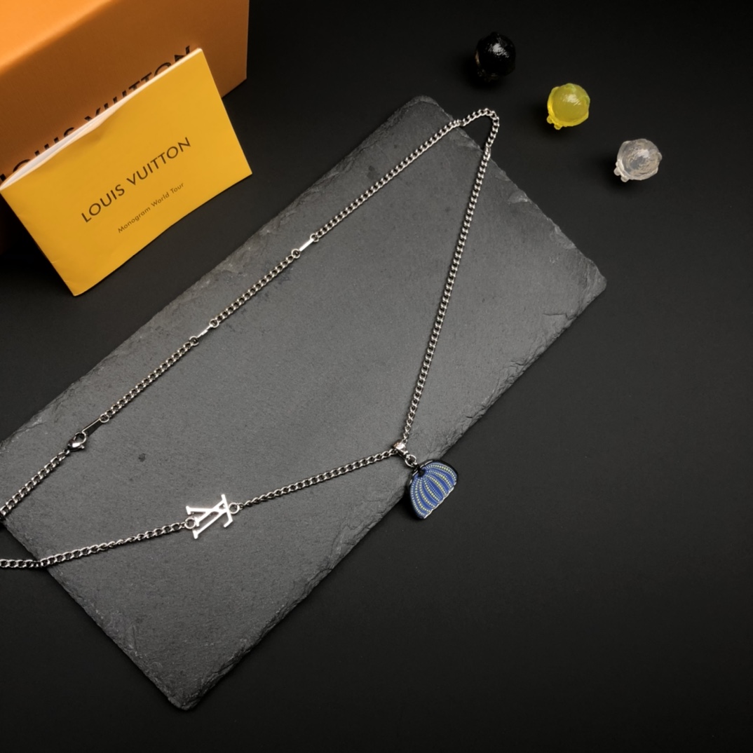 Louis Vuitton x YK Pumpkin Necklace, Adjustable, Silver-Color Metal, Gift Idea