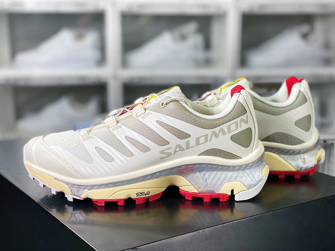 280 萨洛蒙/Salomon XT-4 OG Advanced”Fiery Red/White”XT-4系列低帮运动鞋“米白红灰渐变”471331