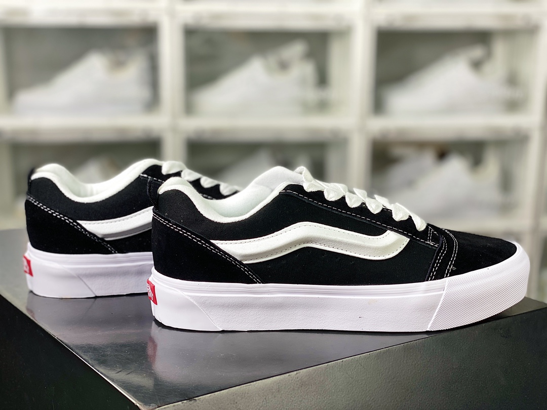 170 Vans Vault Knu-Skool VR3 LX”Black/White”板鞋“肥胖版拼接黑白大LOGO”VN0009QC6BT