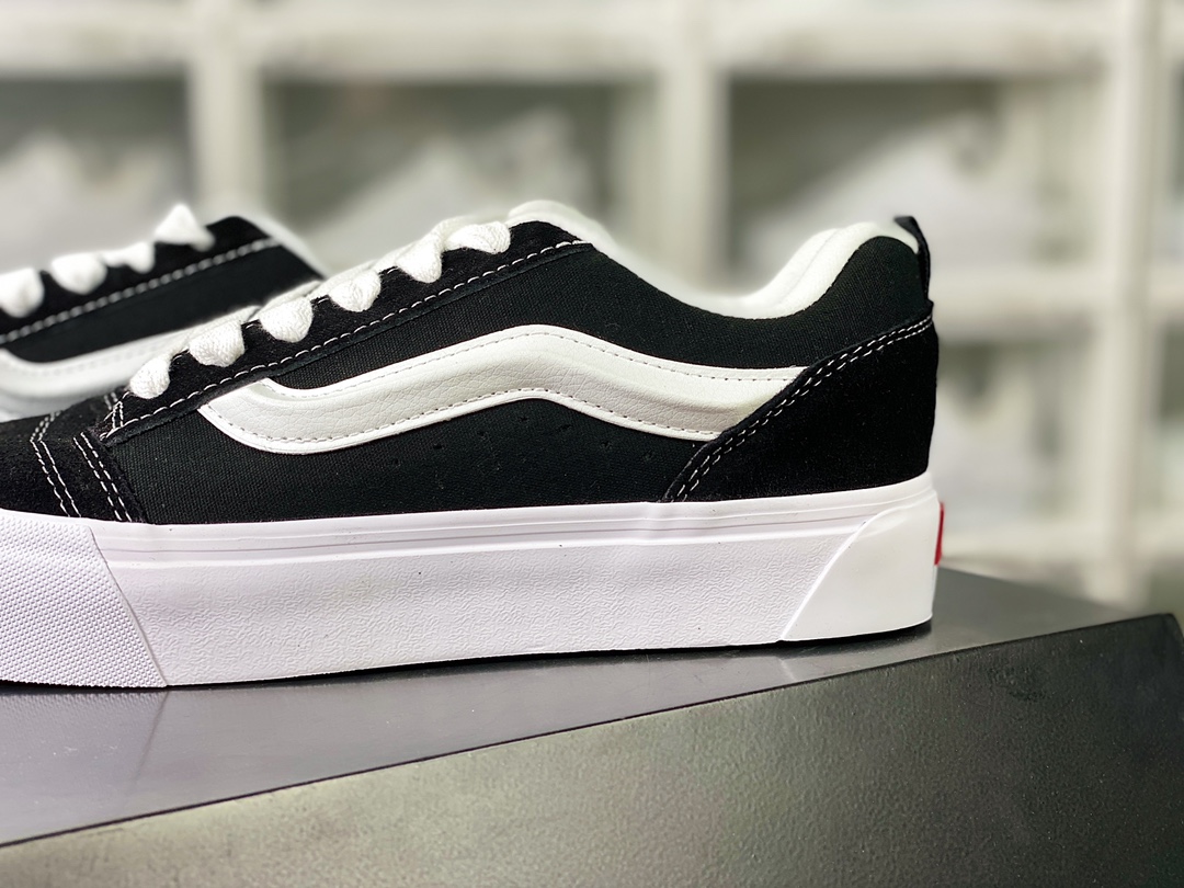 170 Vans Vault Knu-Skool VR3 LX”Black/White”板鞋“肥胖版拼接黑白大LOGO”VN0009QC6BT