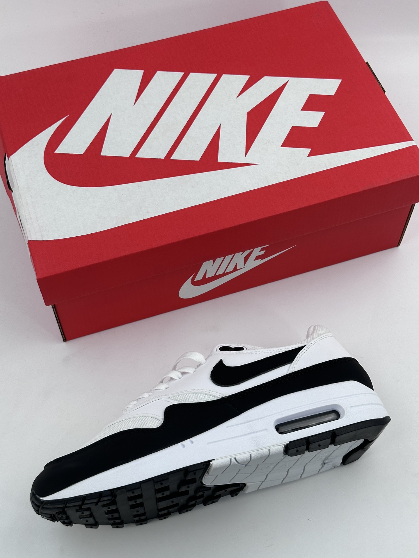 240 Nike Air Max 1 JW 复刻白黑 纯原版本 复古休闲跑步鞋 537383-126