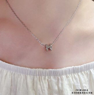 Replica Wholesale Hermes Jewelry Necklaces & Pendants Milk Tea Color Mini