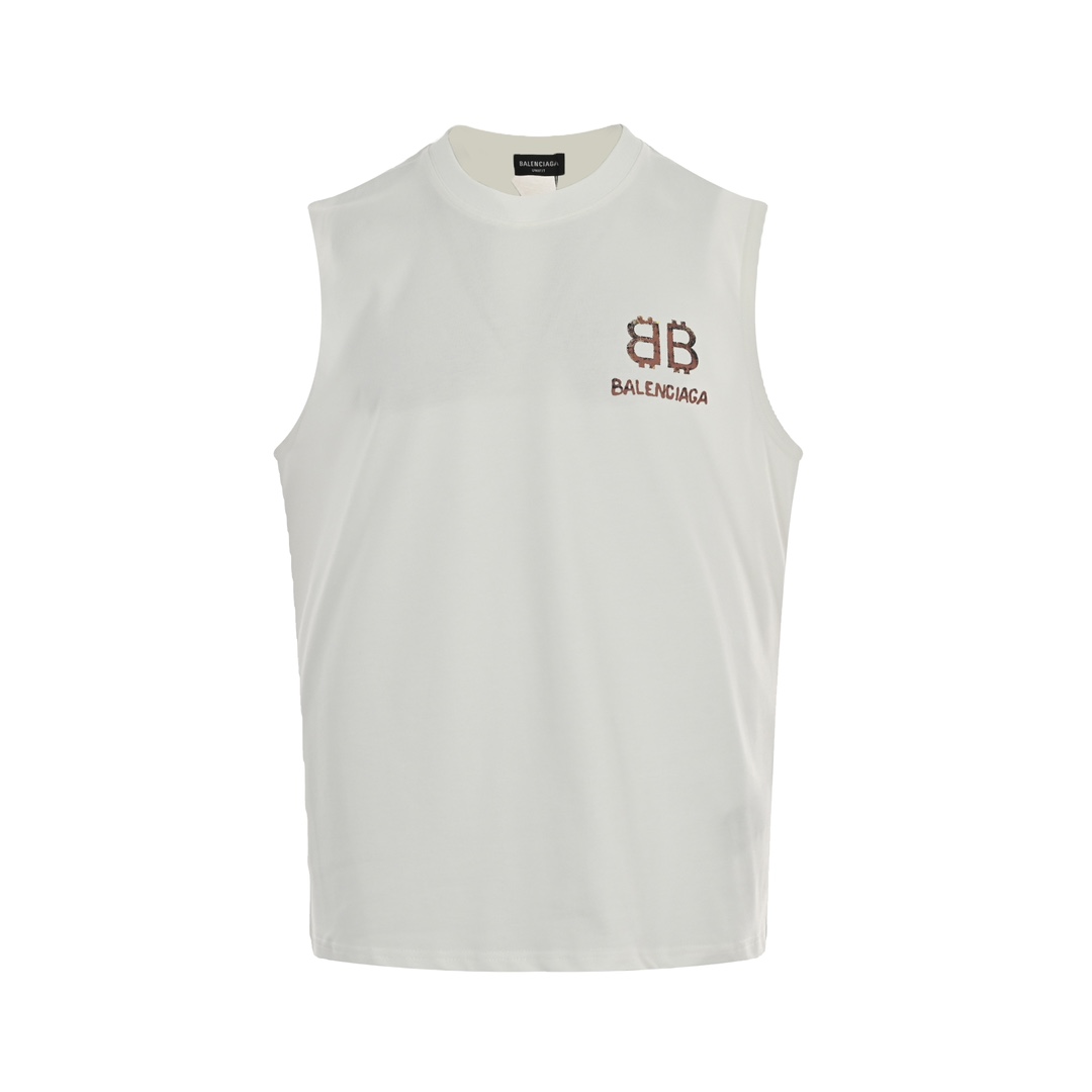 Balenciaga/巴黎世家 火焰双B印花背心纯棉柔软面料